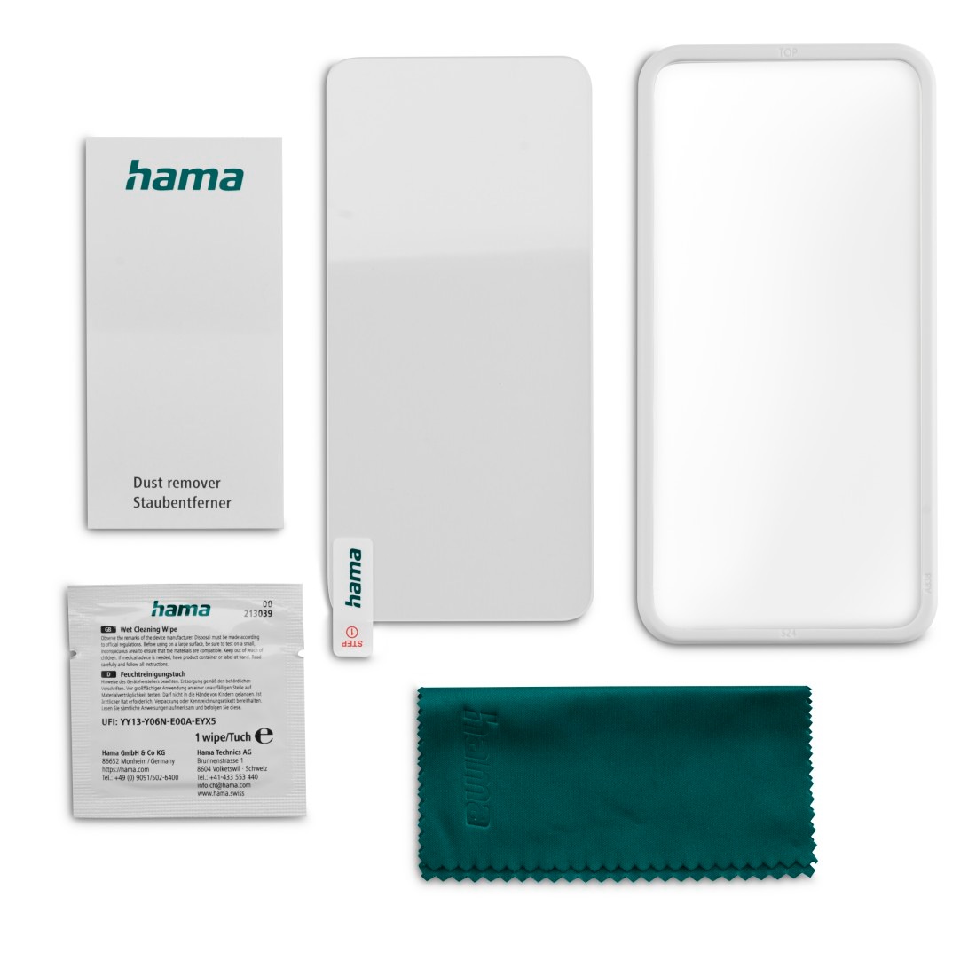 Hama Displayschutzglas »Handy-Schutzglas "Clear Protect" für Samsung Galaxy S25, Montagehilfe«, für Samsung Galaxy S25