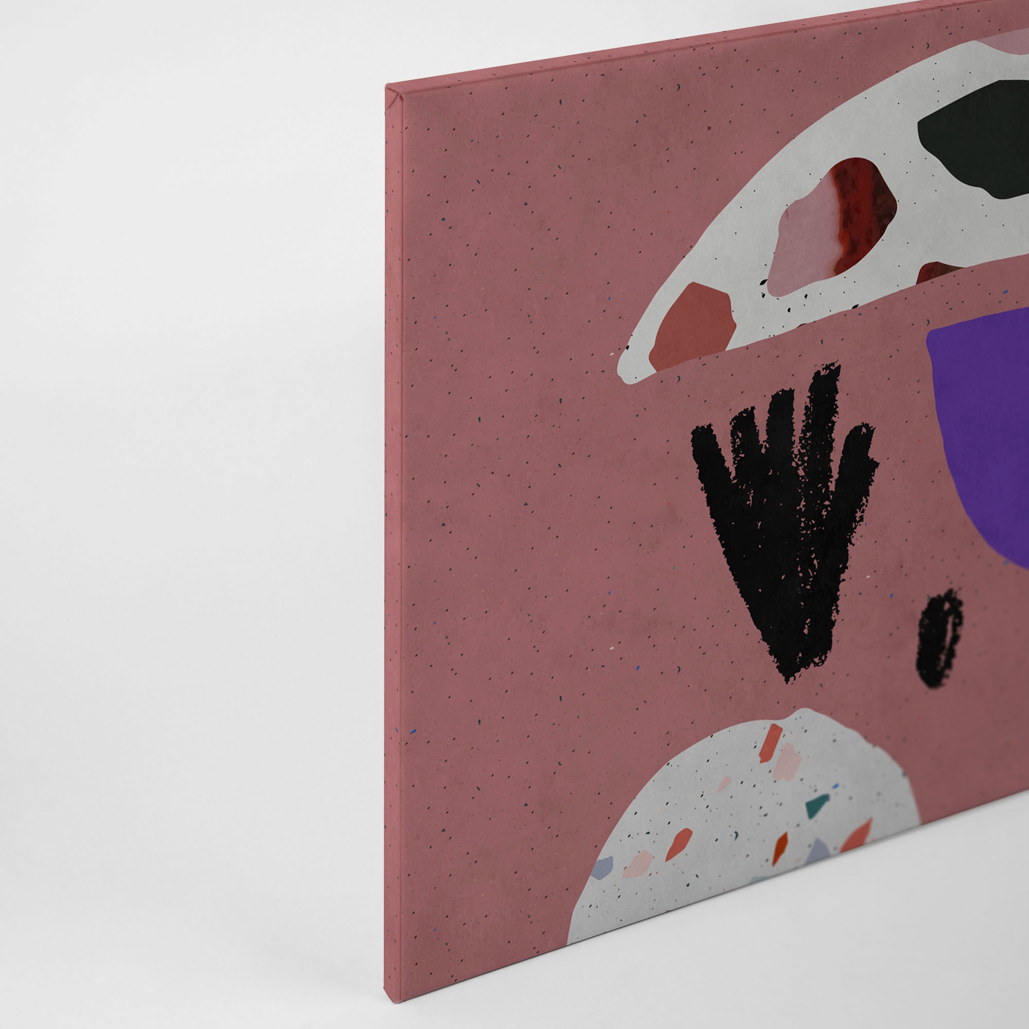 A.S. Création Leinwandbild »terrazzo 5«, Kunst-Abstrakt-Kinder, (1 St.), Keilrahmen Bild Abstrakt Bunt Rosa Leinwand-Bild Wohnzimmer modern