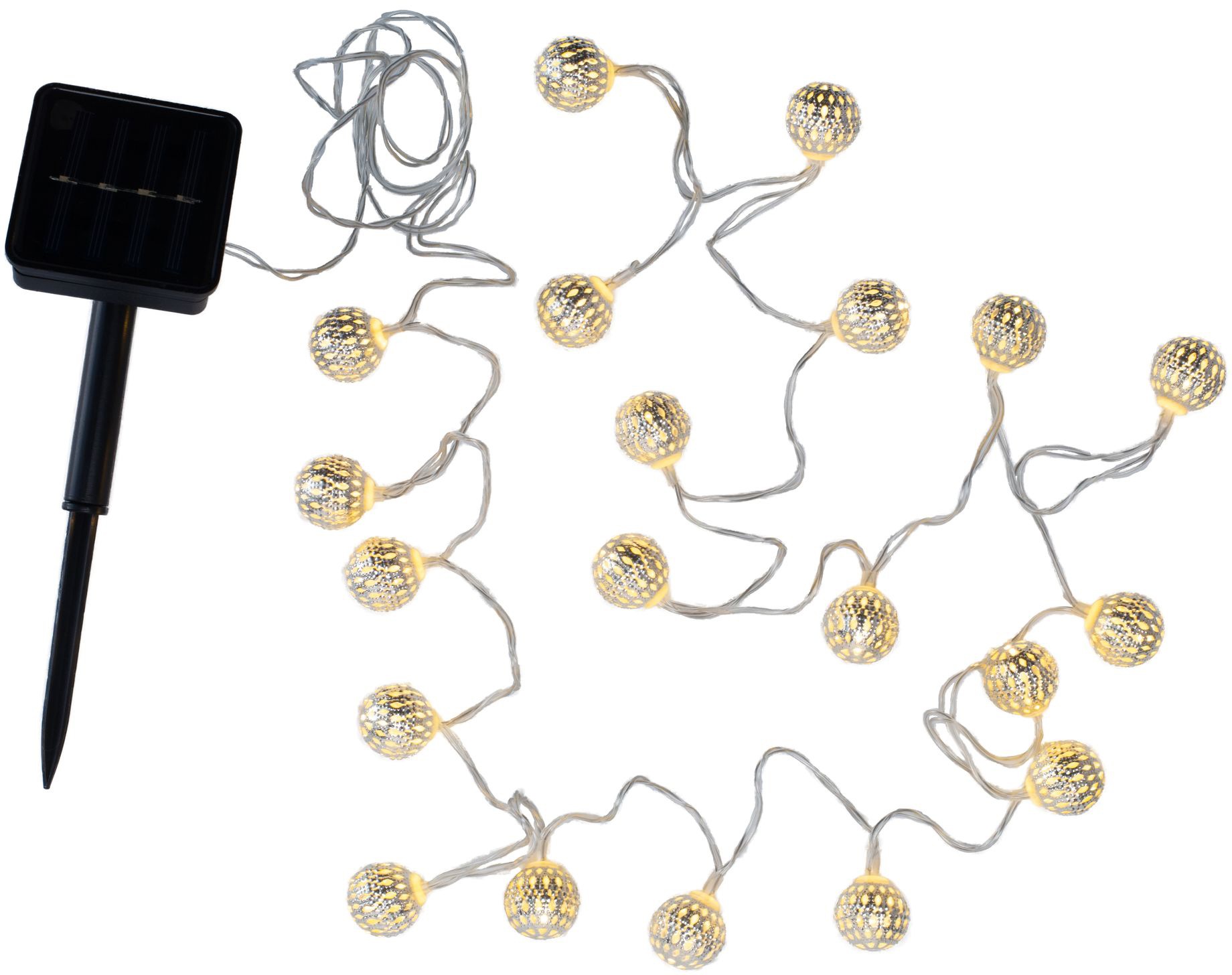 Pauleen LED-Lichterkette »Sunshine Glamour«, 20 St.-flammig, Solarbetrieben
