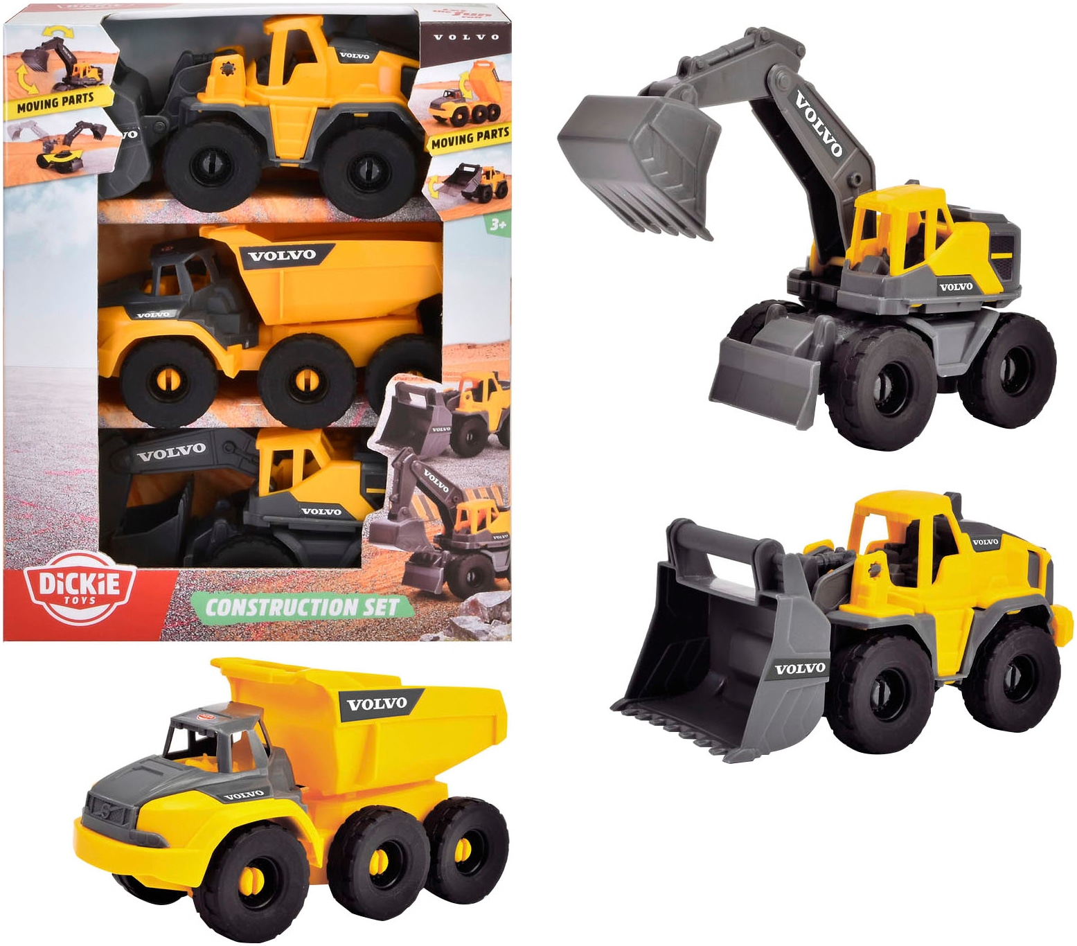 Dickie Toys Spielzeug-Baumaschine »Volvo Construction Set«