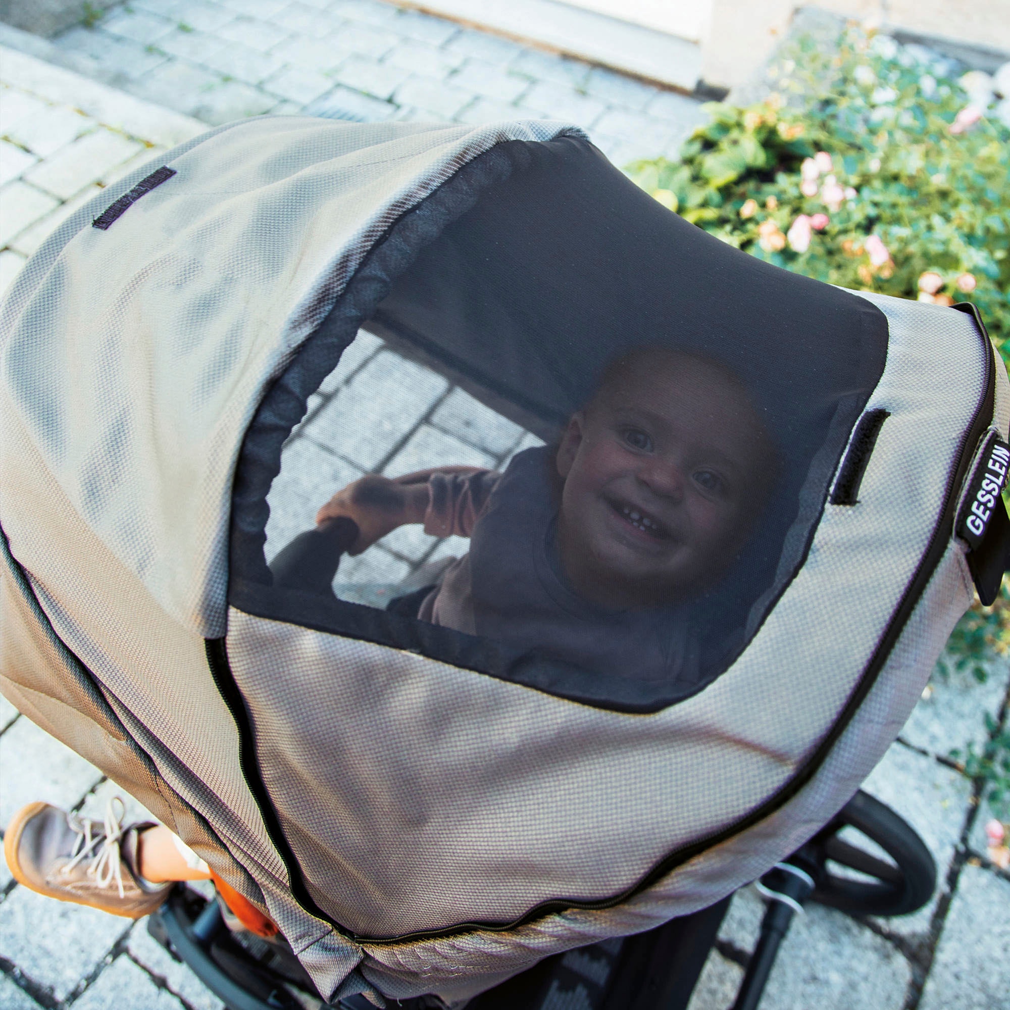 Gesslein Kombi-Kinderwagen »FX4 Soft+ mit Aufsatz Style, moos/tabak«, mit Babywanne C3 und Babyschalenadapter