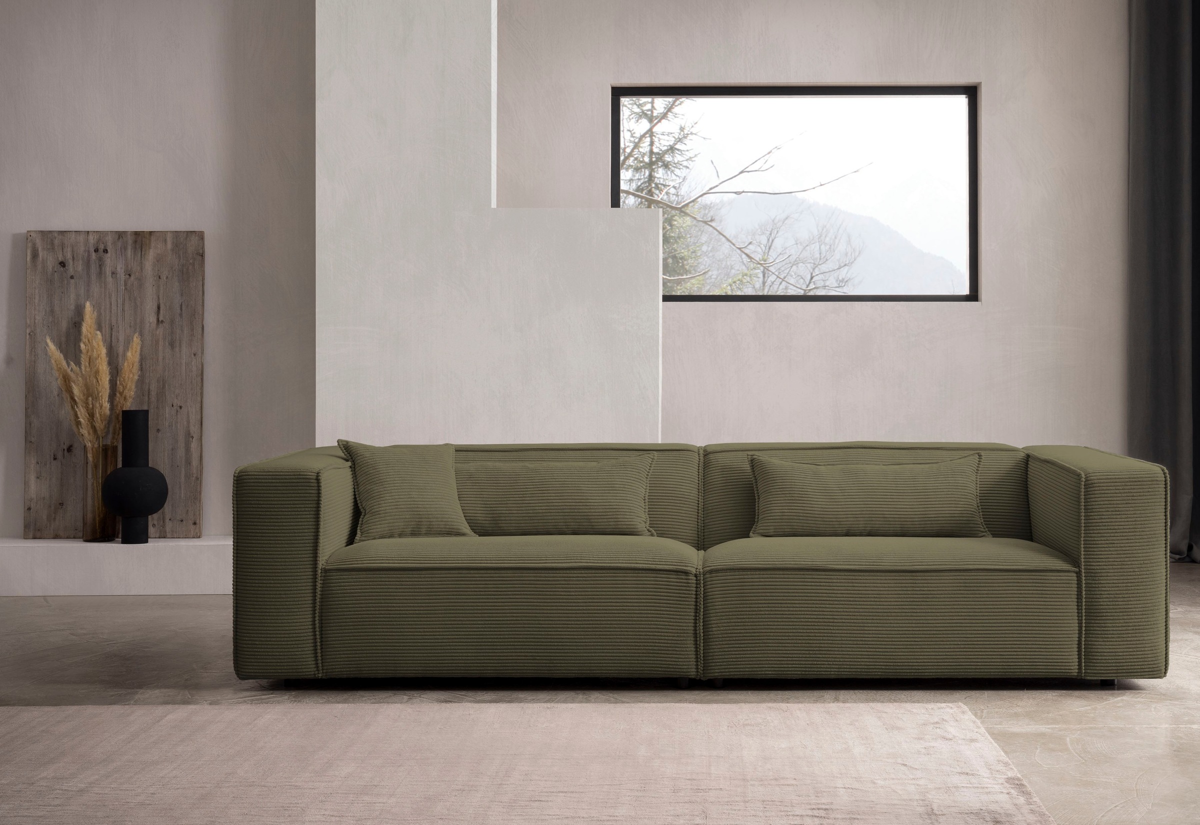 LeGer Home by Lena Gercke 3-Sitzer »PIARA, Couch mit Kedernaht, Sofa in Cor günstig online kaufen