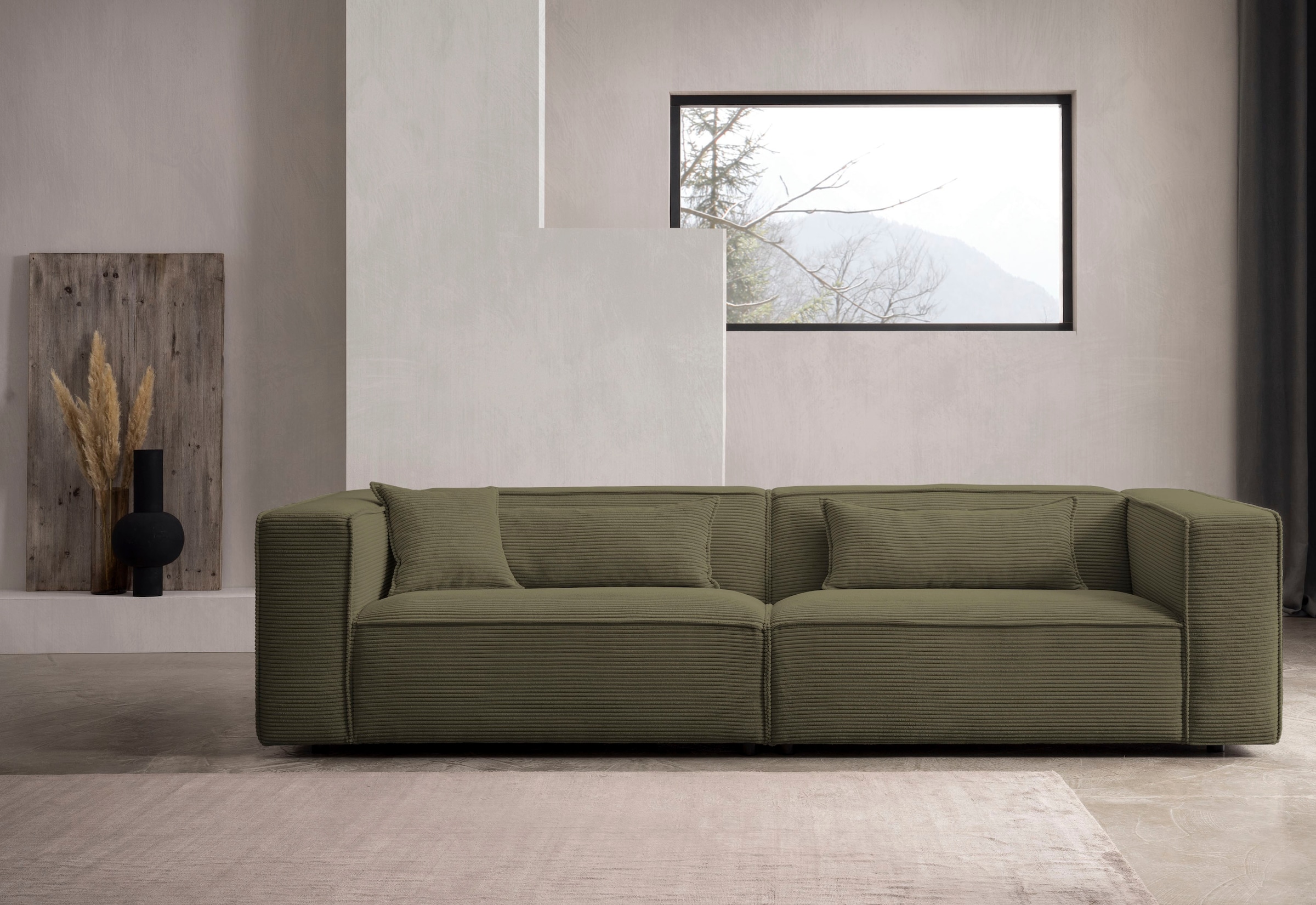 LeGer Home by Lena Gercke 3-Sitzer »PIARA, Couch mit Kedernaht, Sofa in Cor günstig online kaufen