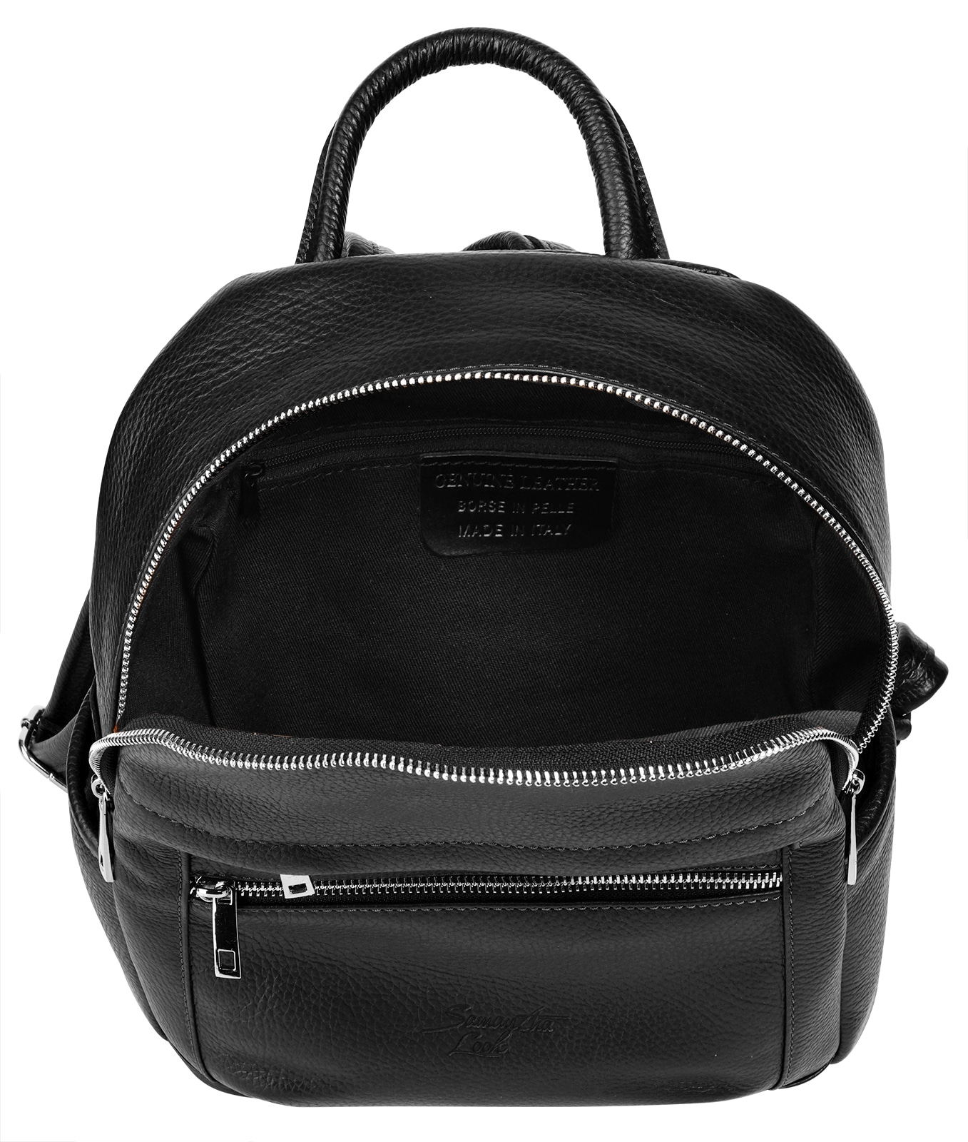 Samantha Look Cityrucksack, echt Leder, Made in Italy