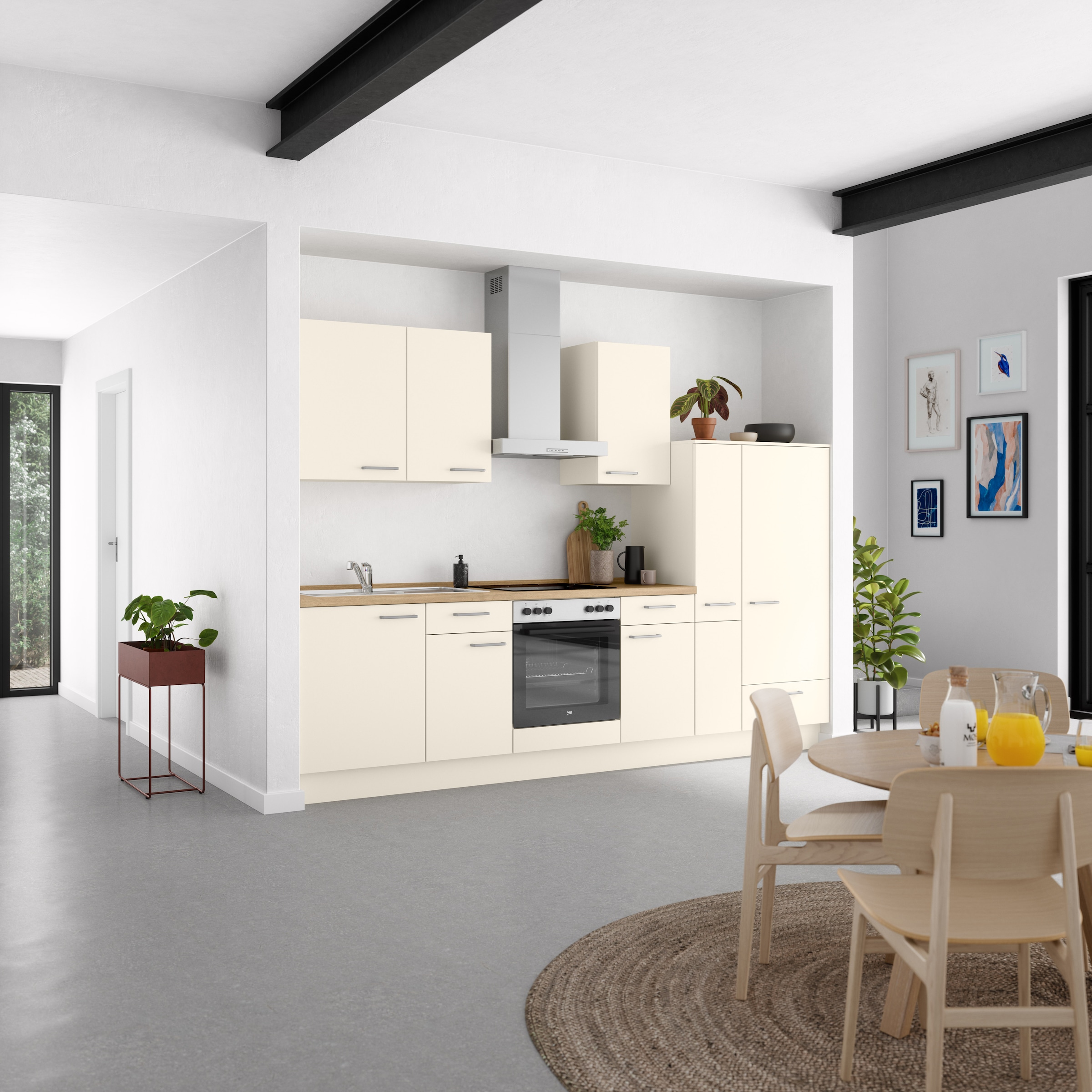 nobilia® Küchenzeile »"Touch I"«, vormontiert, Ausrichtung wählbar, Breite 300 cm, wahlw. mit E-Geräten