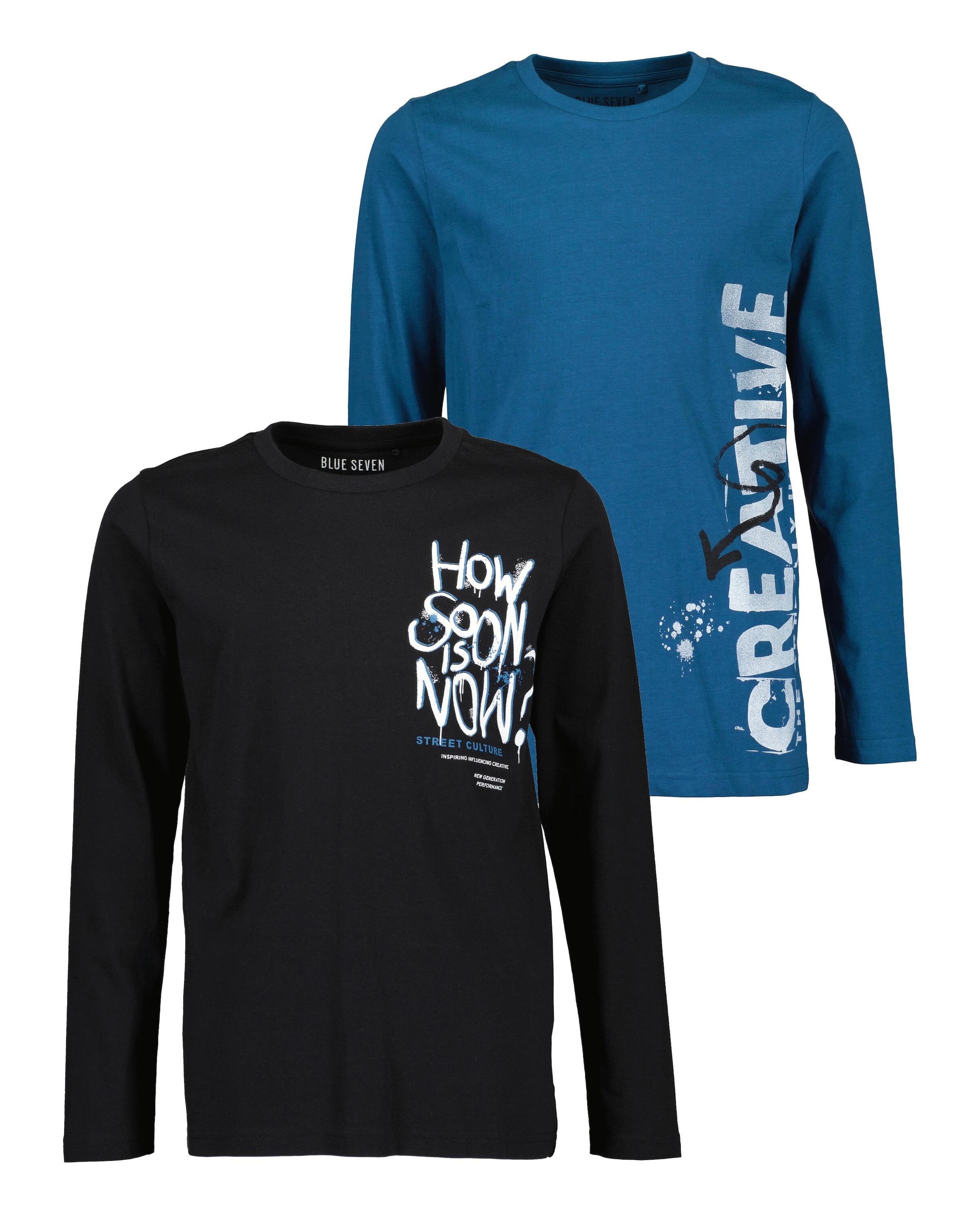 Blue Seven Langarmshirt »Blue Seven Teenager Jungen Langarmshirts«, (2 tlg.)