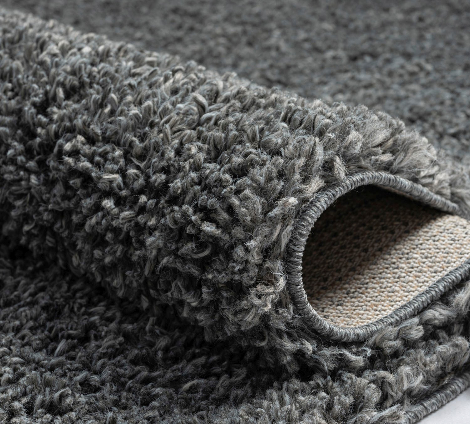 OTTO home Hochflor-Bettumrandung »Banji« Höhe 37 mm 3 tlg. Uni Farben, weich und flauschig, auch als Läufer & in rund erhältlich