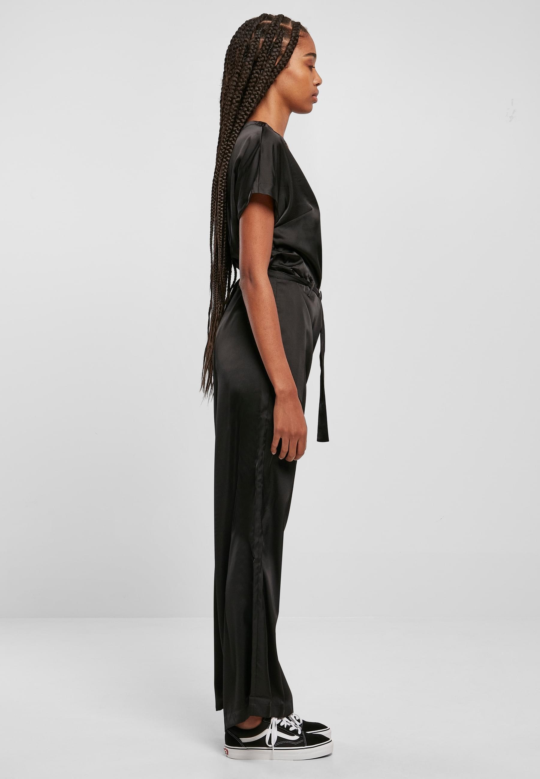 URBAN CLASSICS Jumpsuit »Urban Classics Damen Ladies Satin Wide Leg Belt Jumpsuit« 1 Stk.