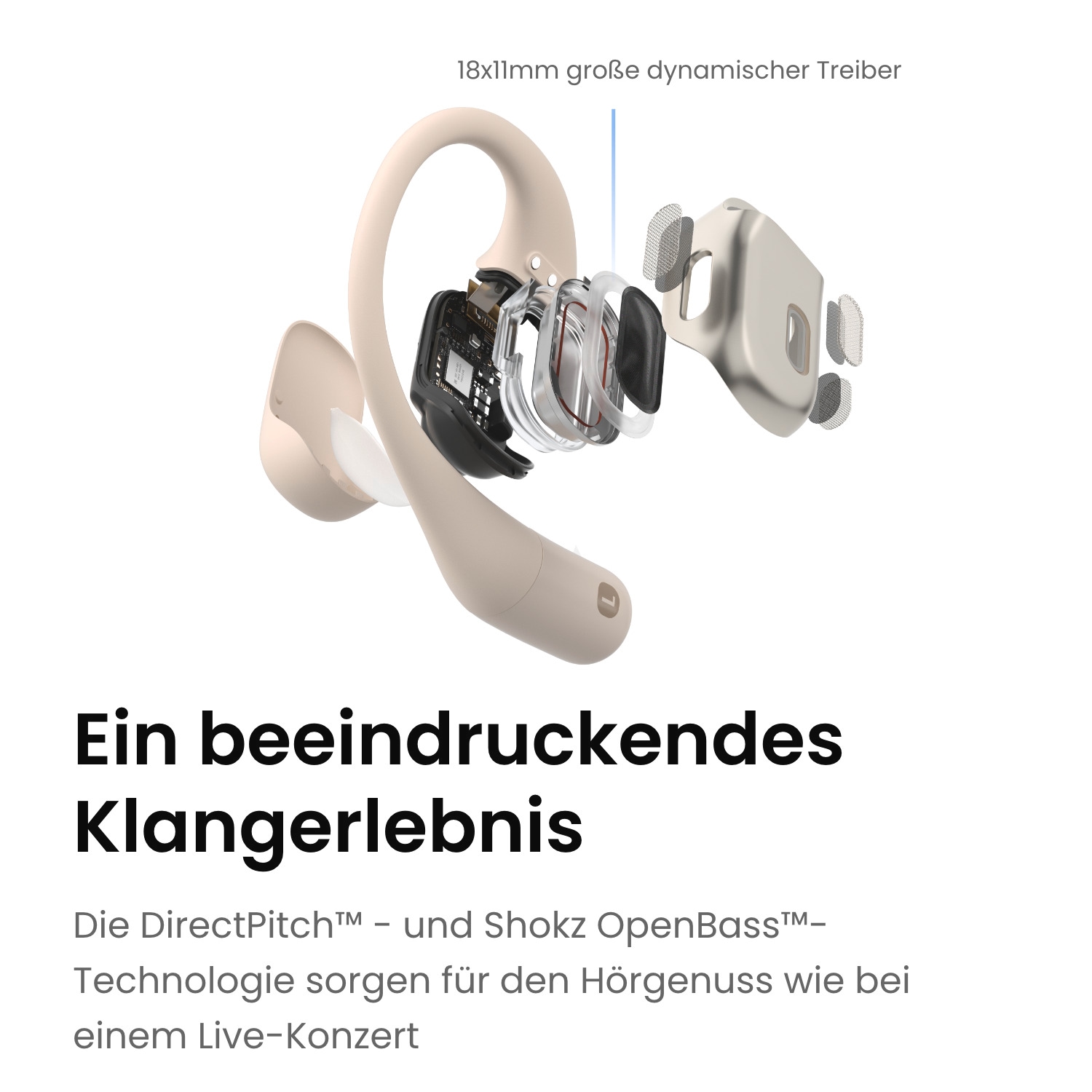 Shokz In-Ear-Kopfhörer »OpenFit«, Rauschunterdrückung Bluetooth, auf Rechnung A2DP kaufen