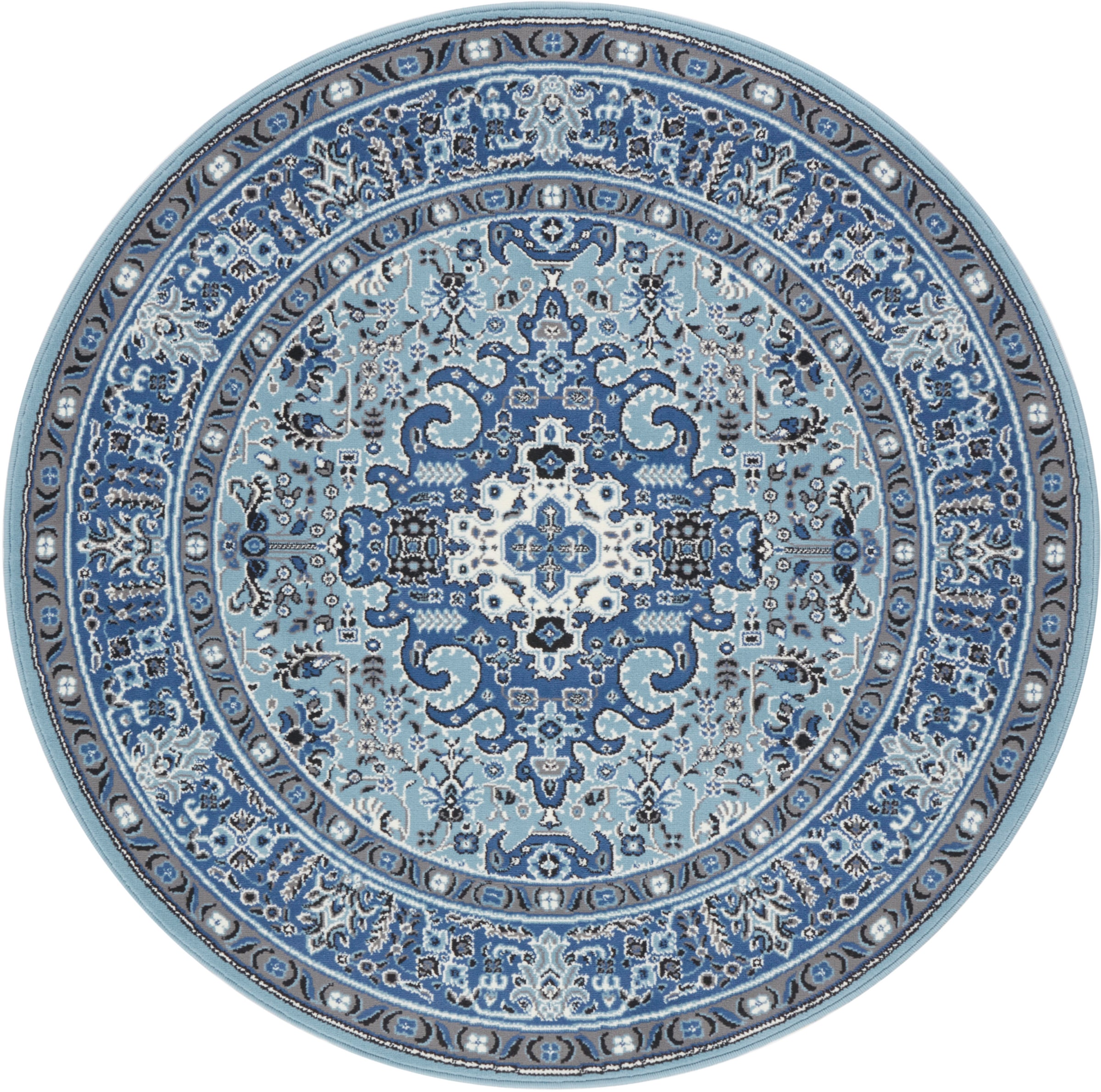 6. Bild von NOURISTAN Teppich »Skazar Isfahan«, rund, Kurzflor, Orient, Teppich, Vintage, Esszimmer, Wohnzimmer, Flur