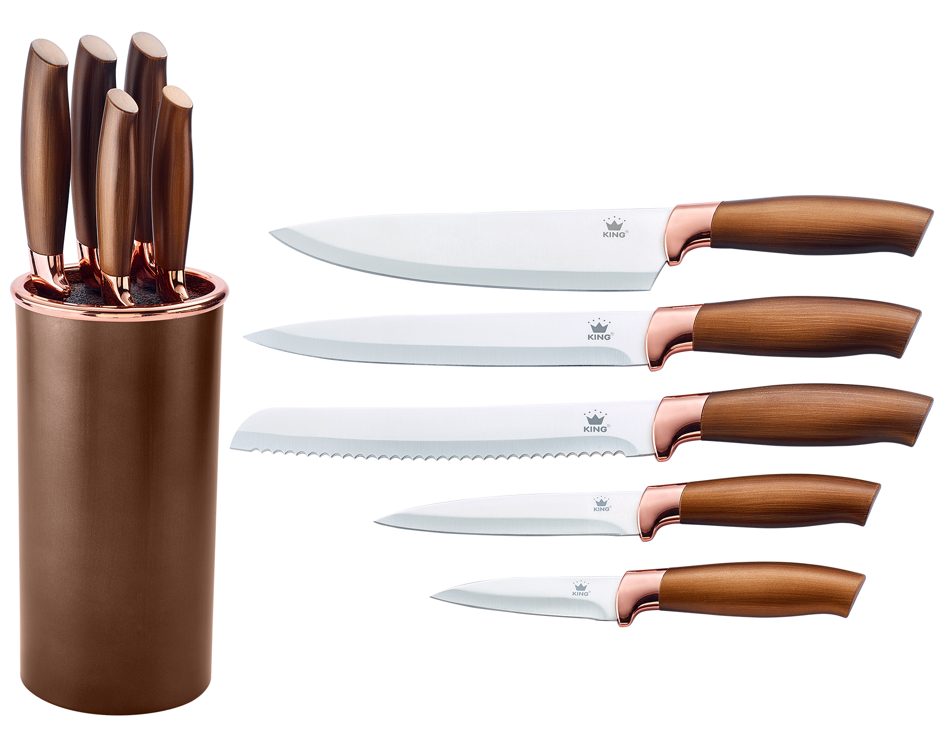 KING Messer-Set »Küchenmesserblockset »Galant«« 5 Küchenmesser, 1 Messerblo günstig online kaufen