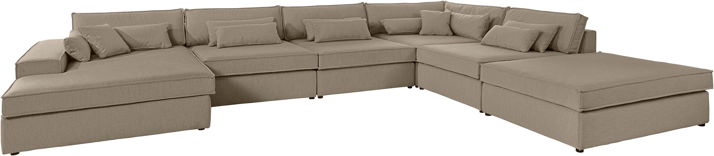 OTTO home Wohnlandschaft »Enid U-Form« 6 Teile, bestehend aus Modulen, in v günstig online kaufen