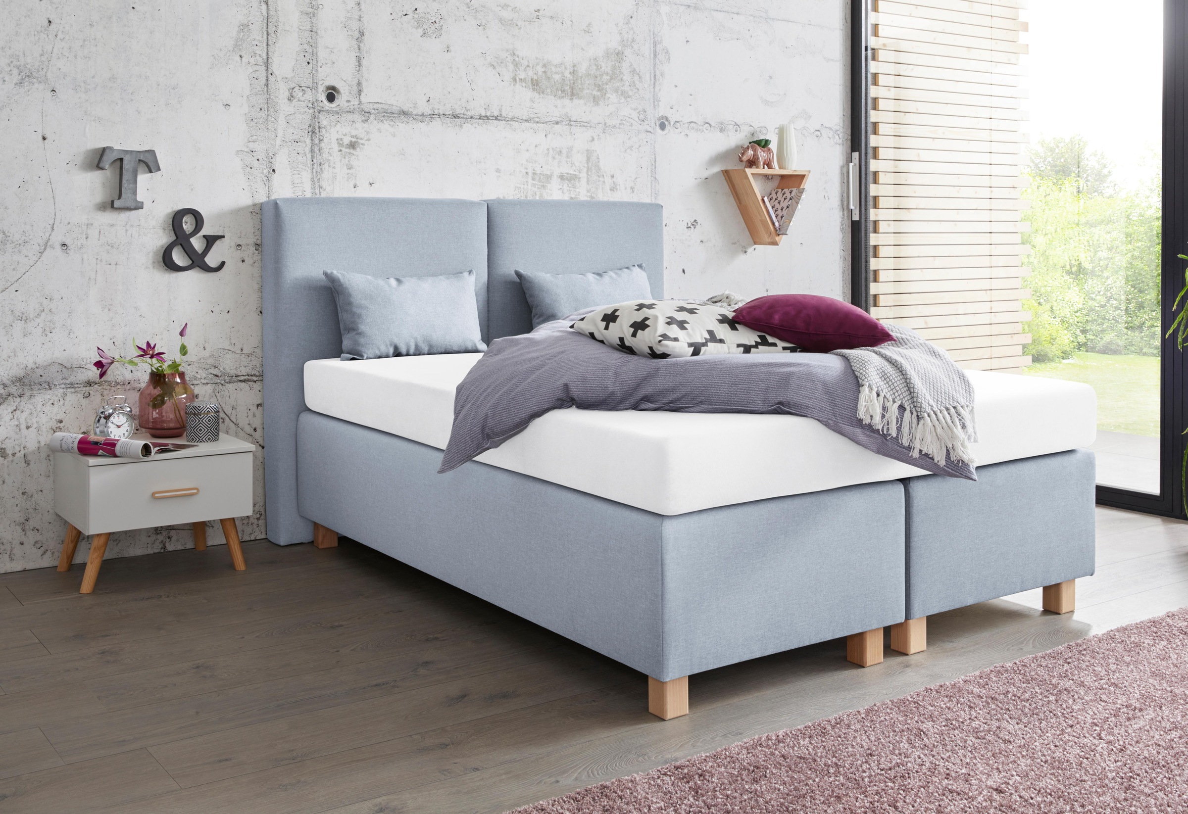 Westfalia Schlafkomfort Boxspringbett, mit Zierkissen