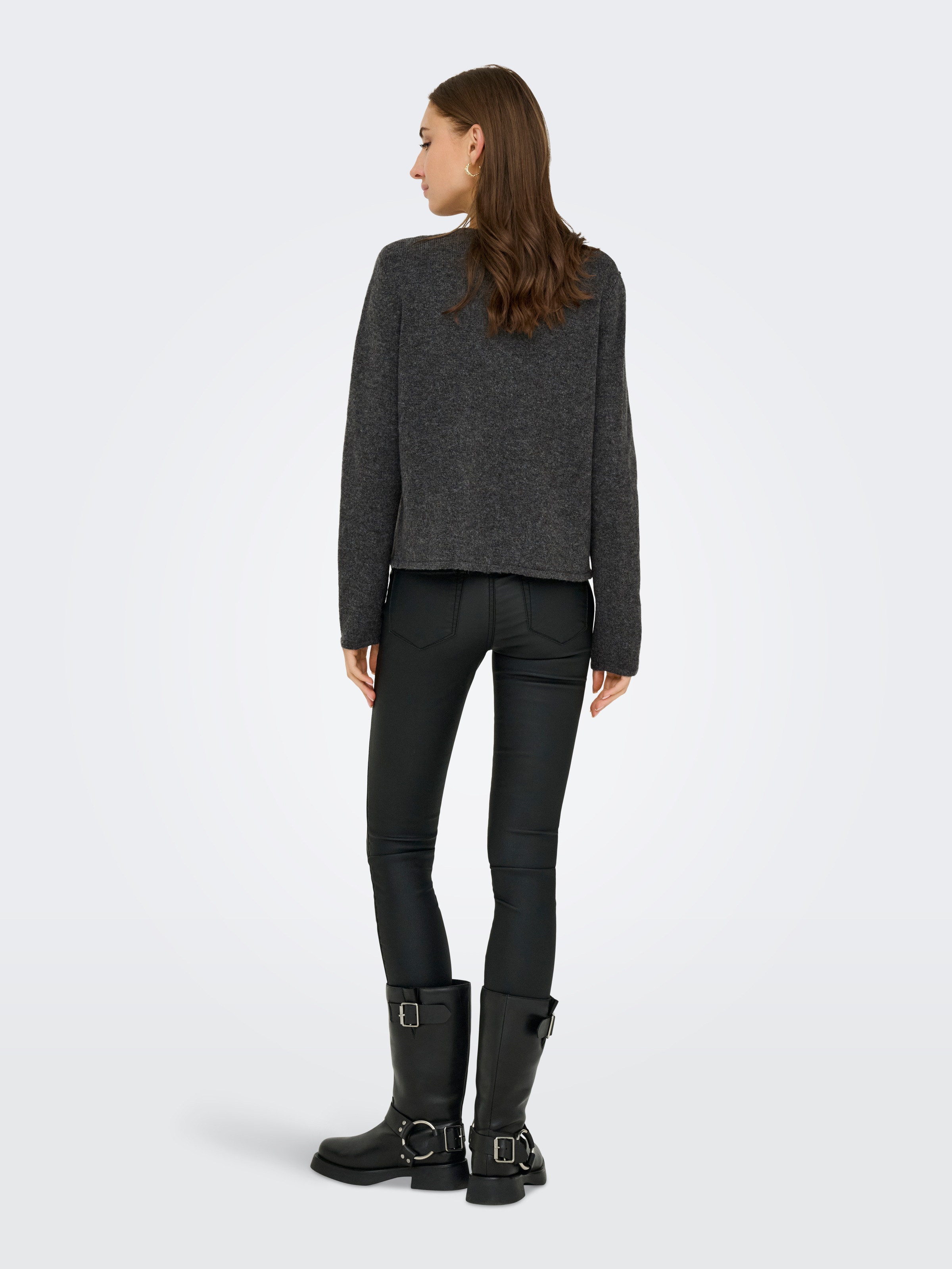 JDY Strickjacke »JDYRUE LIFE L/S ONEBUTTON CARDI KNT NOOS« Materialmix