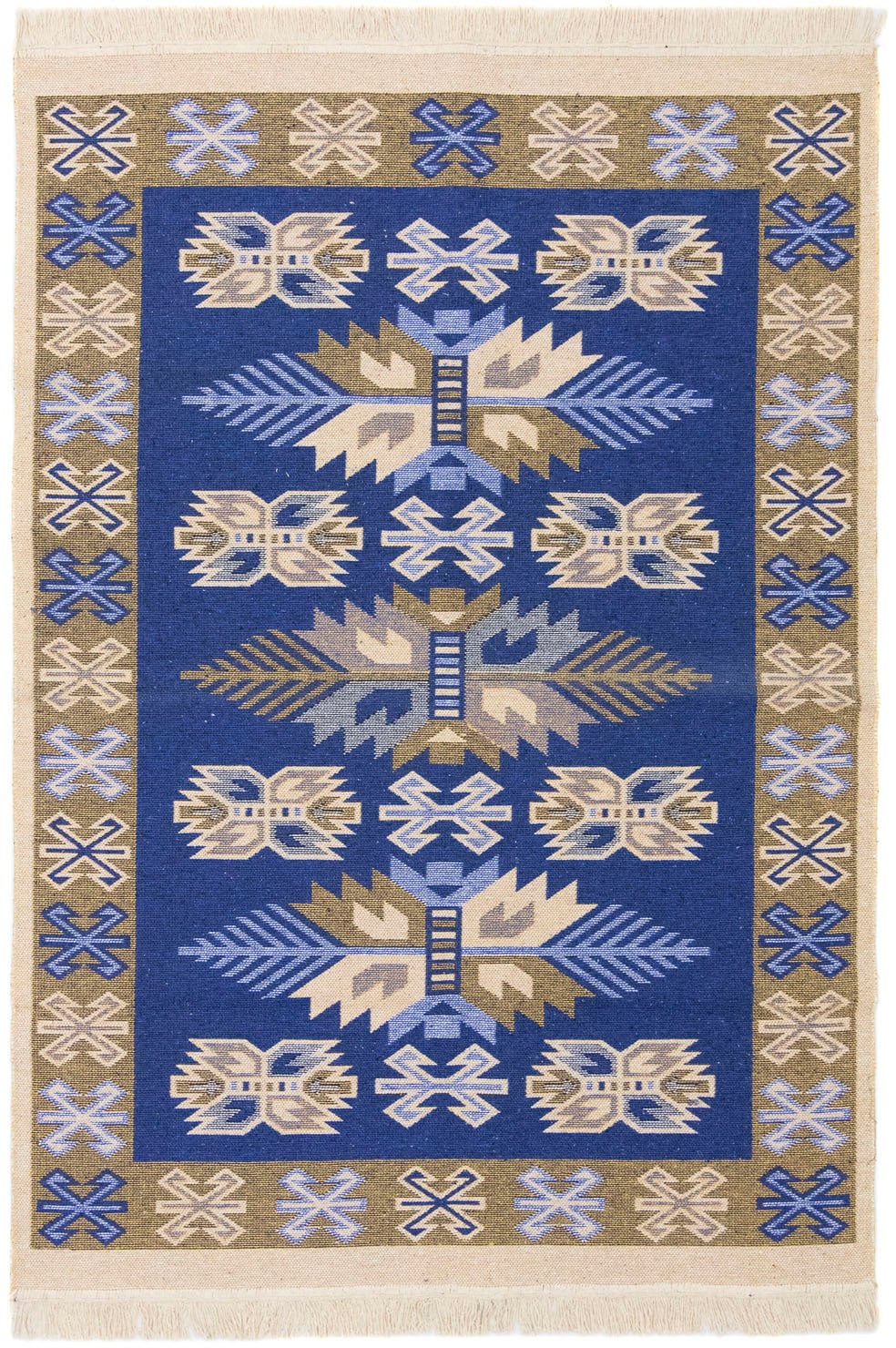 morgenland Wollteppich »Kelim Teppich - Trendy »Gizeh« Rechteckig«, rechteckig, 0,5 mm Höhe, Flachgewebe