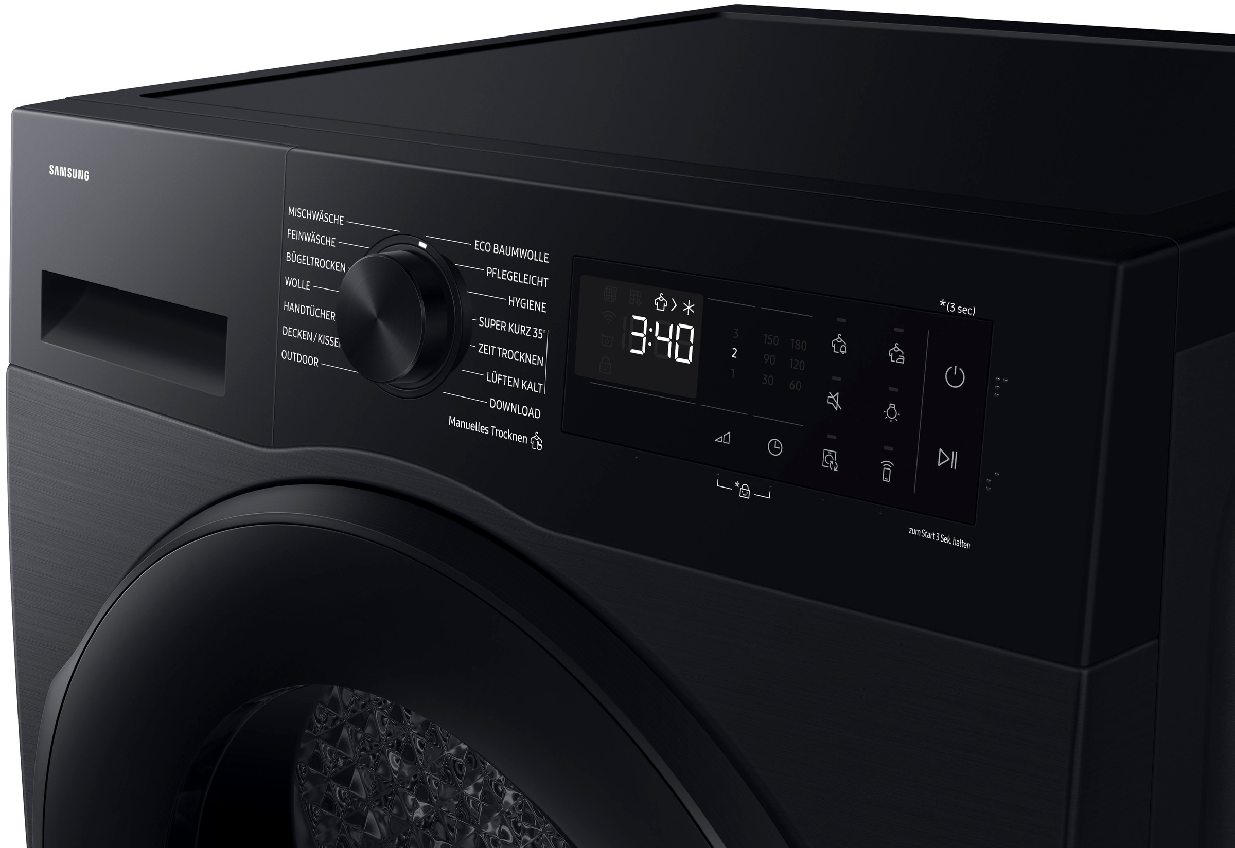 Samsung Wärmepumpentrockner »DV9EDG52A0AB«, DV5000D, 9 kg, Optimal Dry ‑ Intelligent Trocknen mit Sensoren