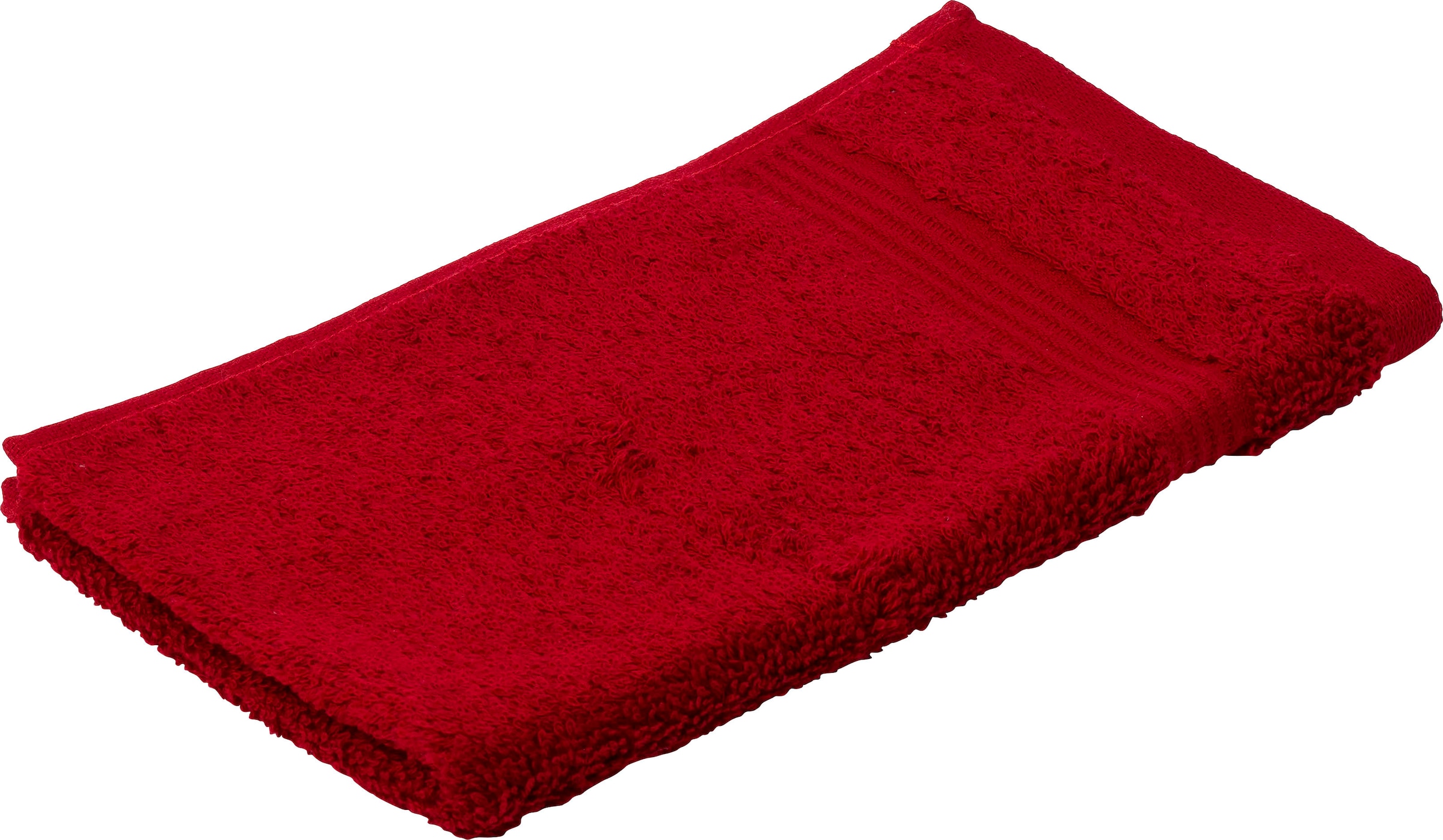 Gaestehandtuecher »New York« im Set, moderne Uni-Farben, mit strukturierter Borte, reine Baumwolle rot Frottier, Obermaterial: 100% Baumwolle B/L: 