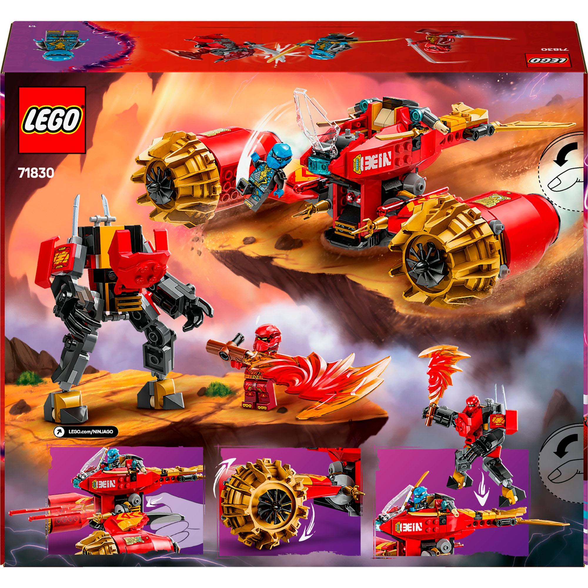 LEGO® Konstruktionsspielsteine »Kais Sturmreiter-Mech (71830), LEGO Ninjago«, (333 St.), Made in Europe