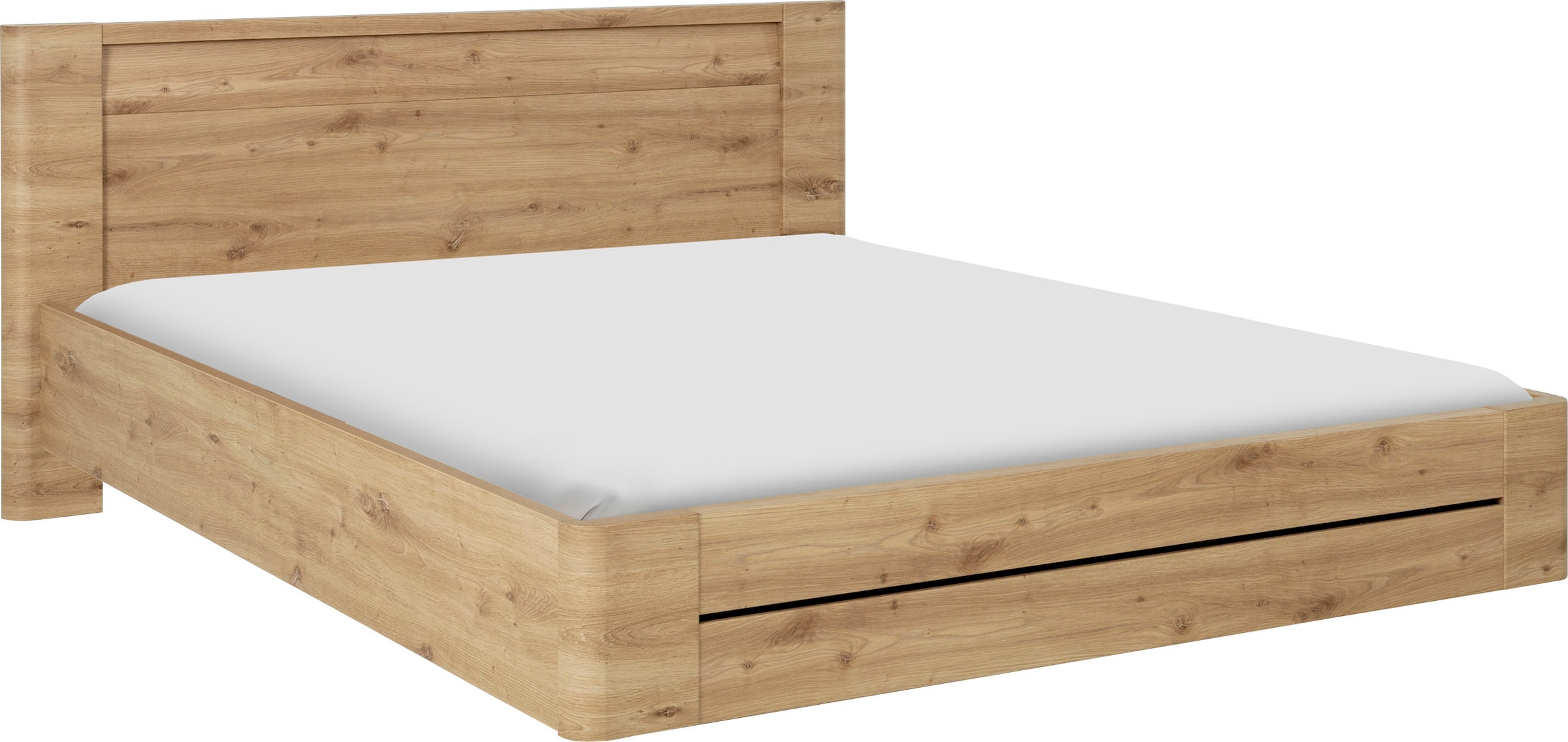 Gami Schlafzimmer-Set »Confidence«, (4 tlg., Bett, 2x Nachttisch und Kommode), aus Kiefernholz, mit Bett, 2x Nachttisch und Kommode