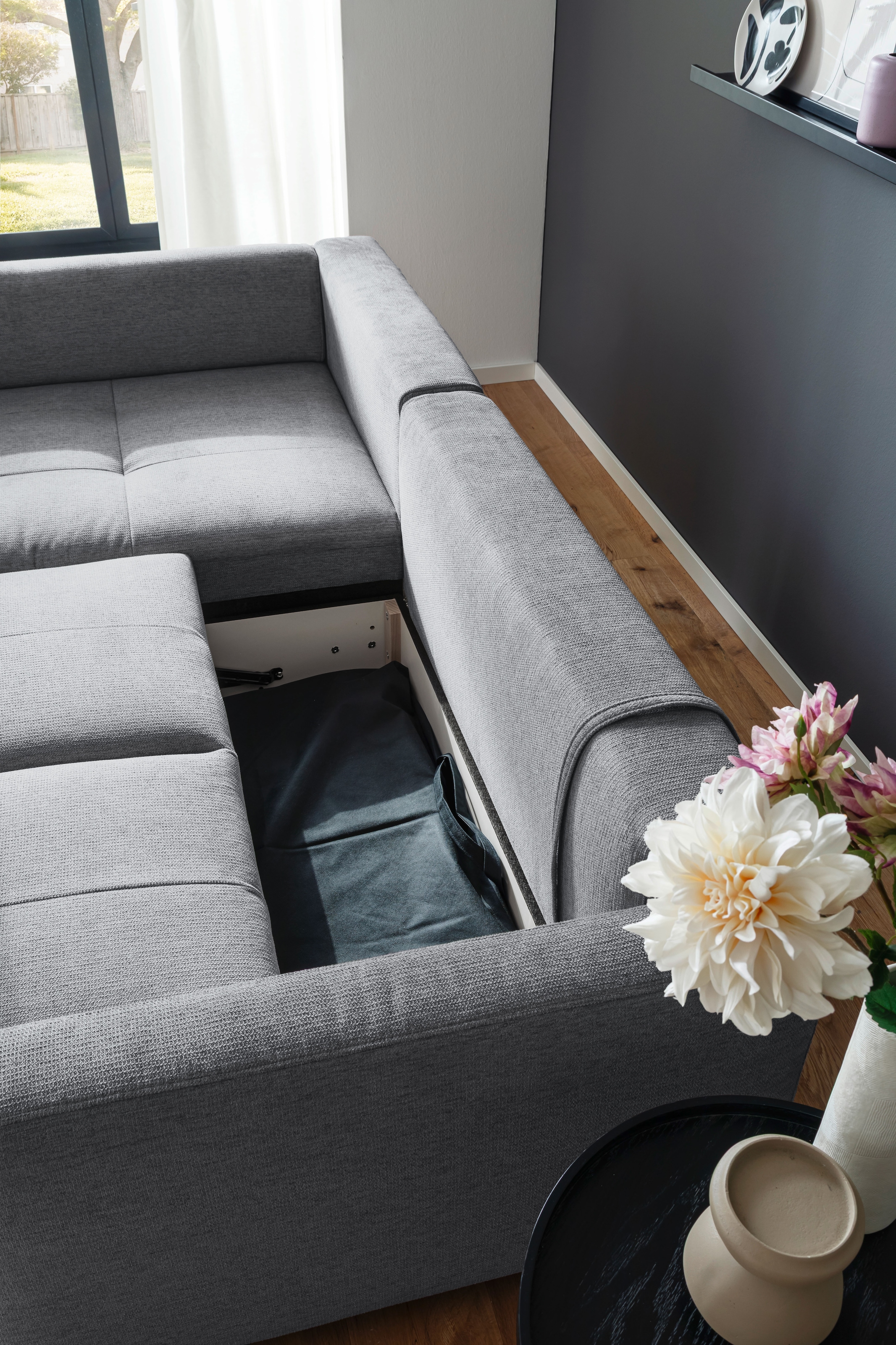 Mr. Couch Ecksofa »Pierre, L-Form mit Taschenfederkern«, mit DuraSpring-Taschenfederkern bis 140 kg belastbar