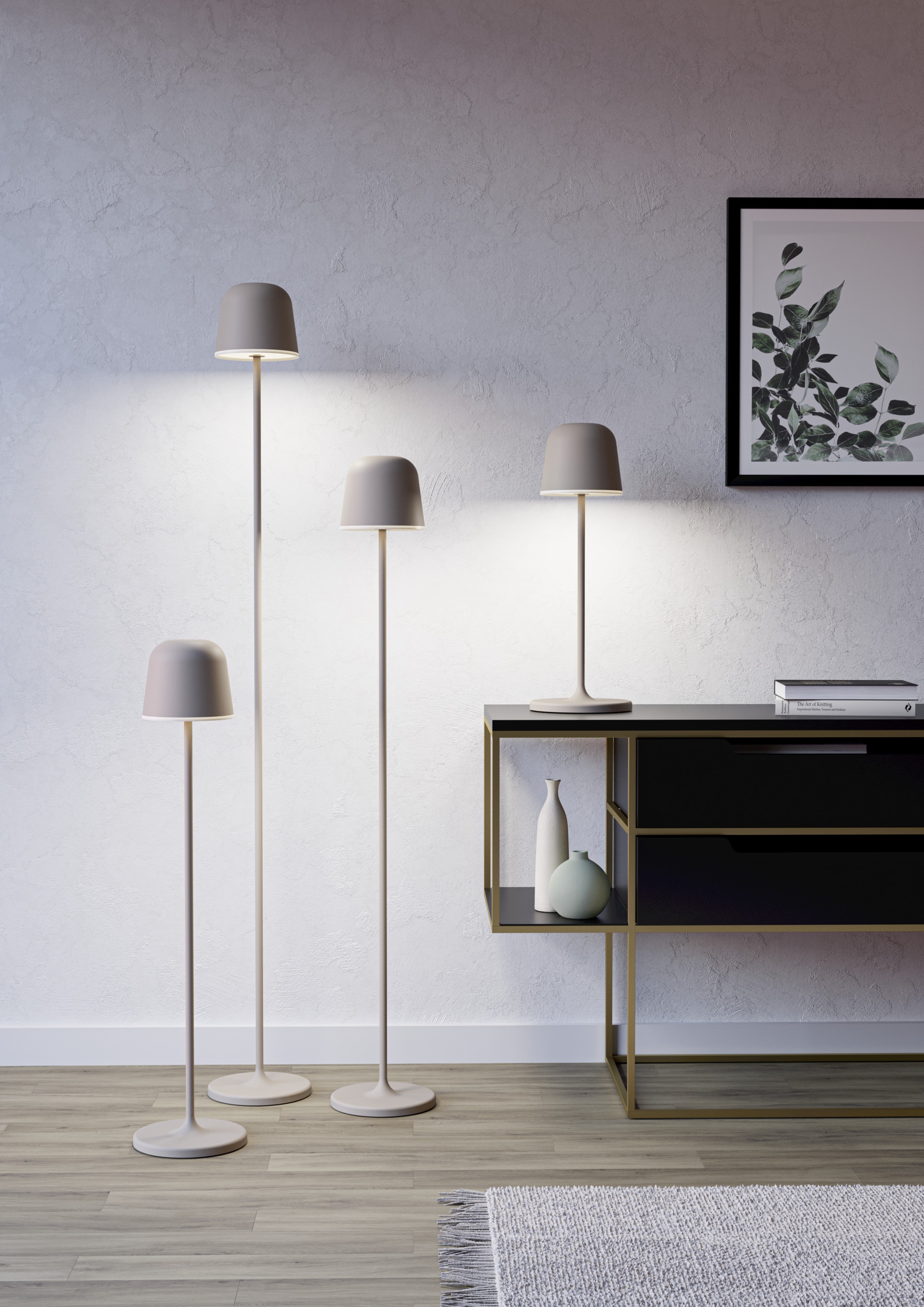 EGLO Stehlampe »MANNERA-L Stehlampe - Alu, Stahl - LED - 4,3W - IP54« LED-Modul 1 Stk. Neutralweiß | Warmweiß Standleuchte, Leselampe, Wohzimmer, Schlafzimmer, H140 x Ø16 cm