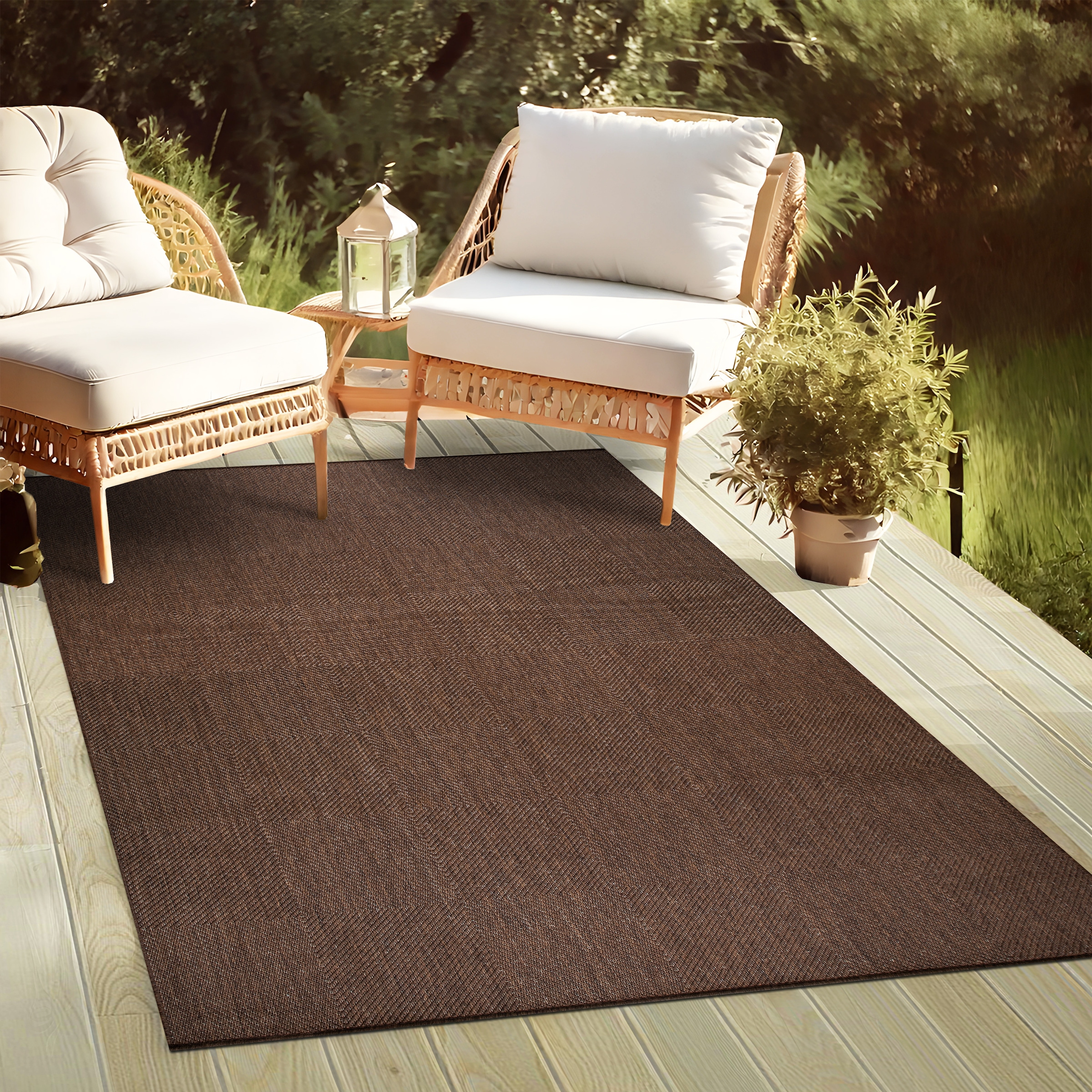 my home Teppich »Anna, auch als Läufer erhältlich«, rechteckig, 3 mm Höhe, In- und Outdoor geeignet, Sisal-Optik, Wetterfest & UV-beständig