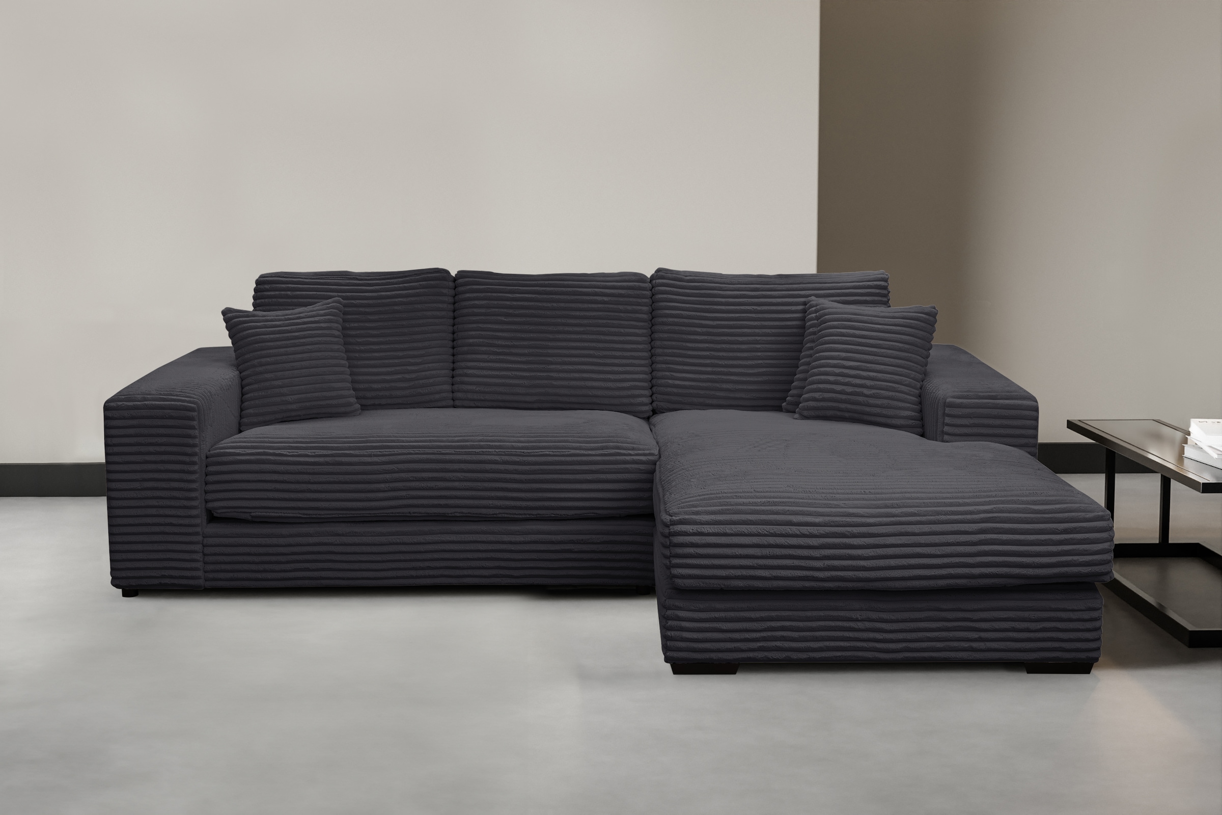 WERK2 Ecksofa "Eden L-Form", Design Ecksofa in Cord mit besonders weichem S günstig online kaufen