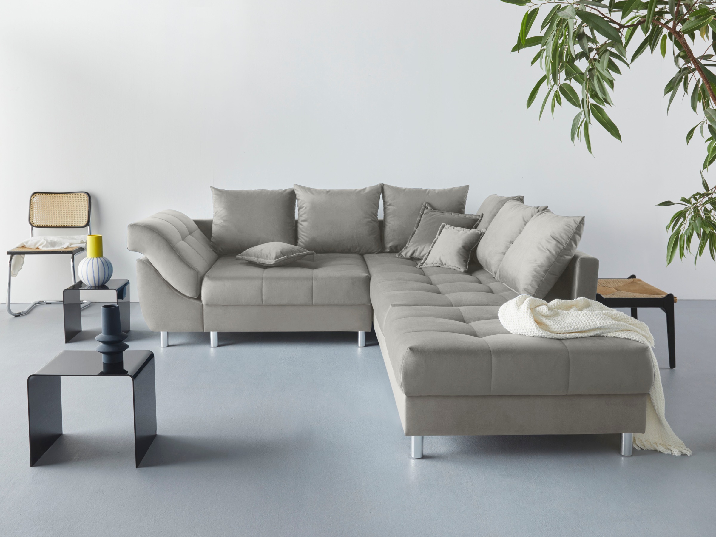 COLLECTION AB Ecksofa »(Spar-Set) Innsbruck L-Form und Hocker«, (Spar-Set), günstig online kaufen