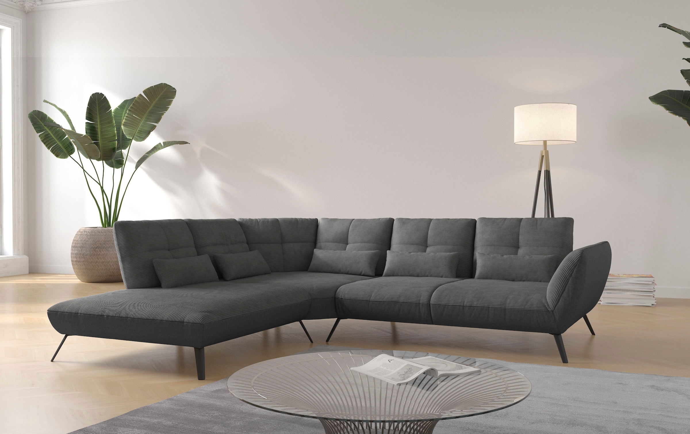 OTTO home Ecksofa »Mikado L-Form« inkl. Sitztiefenverstellung und Armteilve günstig online kaufen