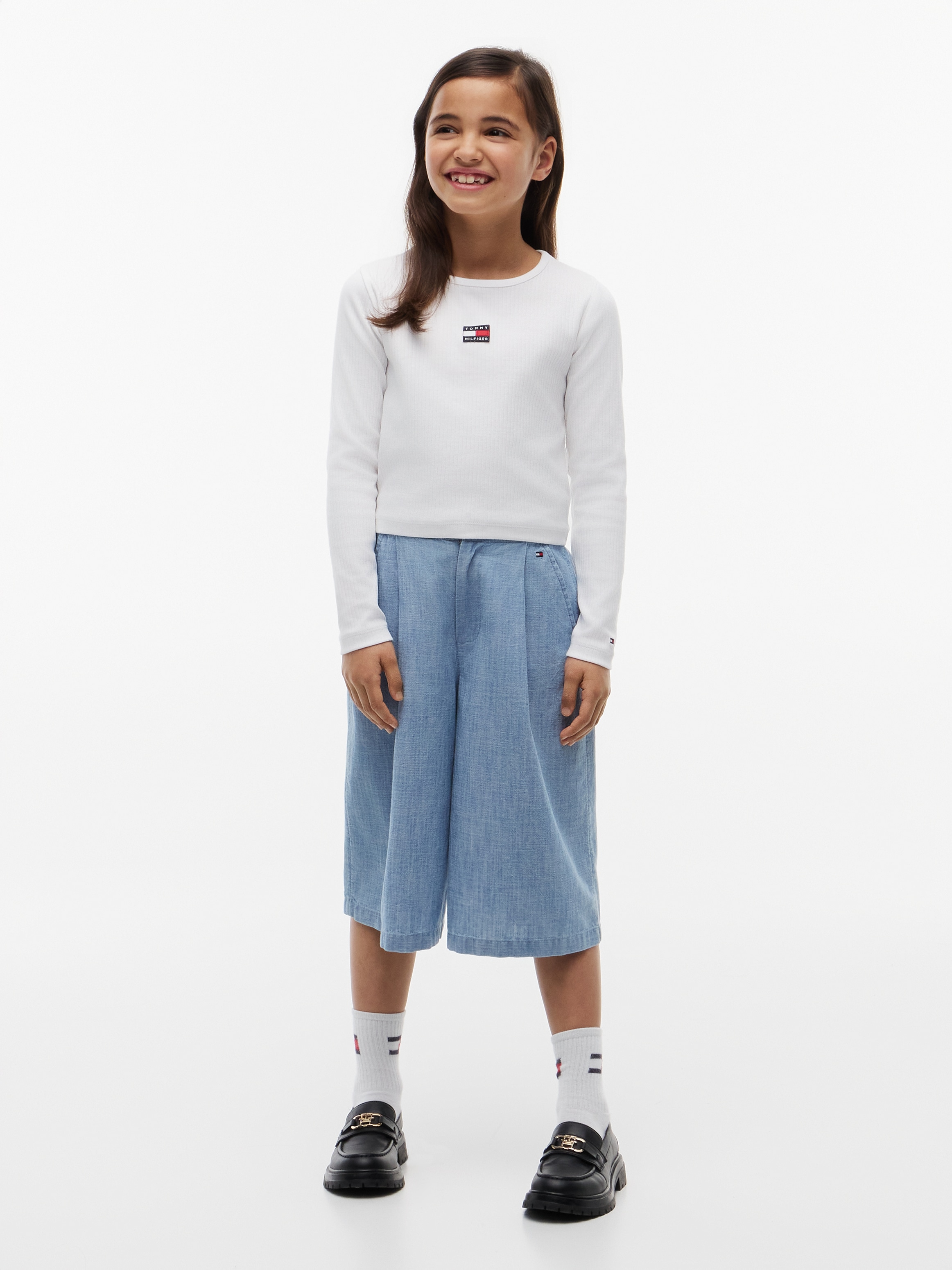 Tommy Hilfiger Langarmshirt Kinder bis 16 Jahre, mit Rundhalsausschnitt