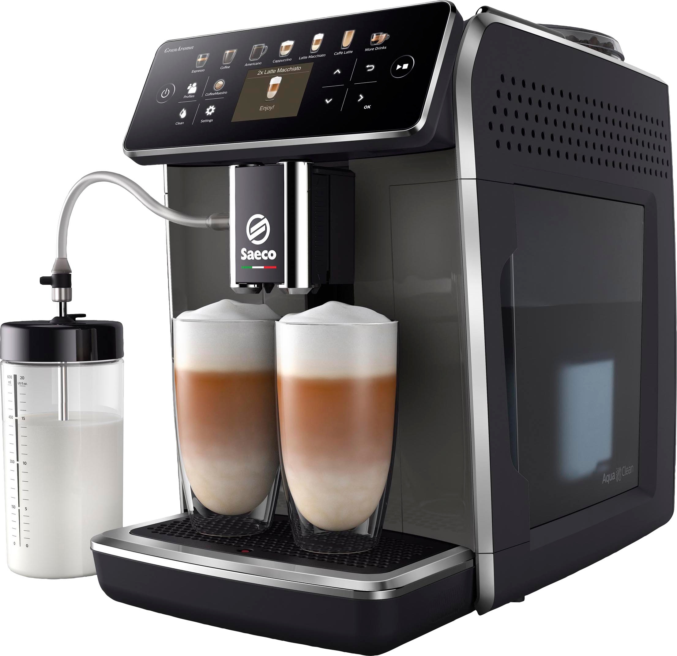 Saeco Kaffeevollautomat »SM6580/50 GranAroma ,  14 Kaffeespezialitäten« 4 Benutzerprofilen und TFT Display