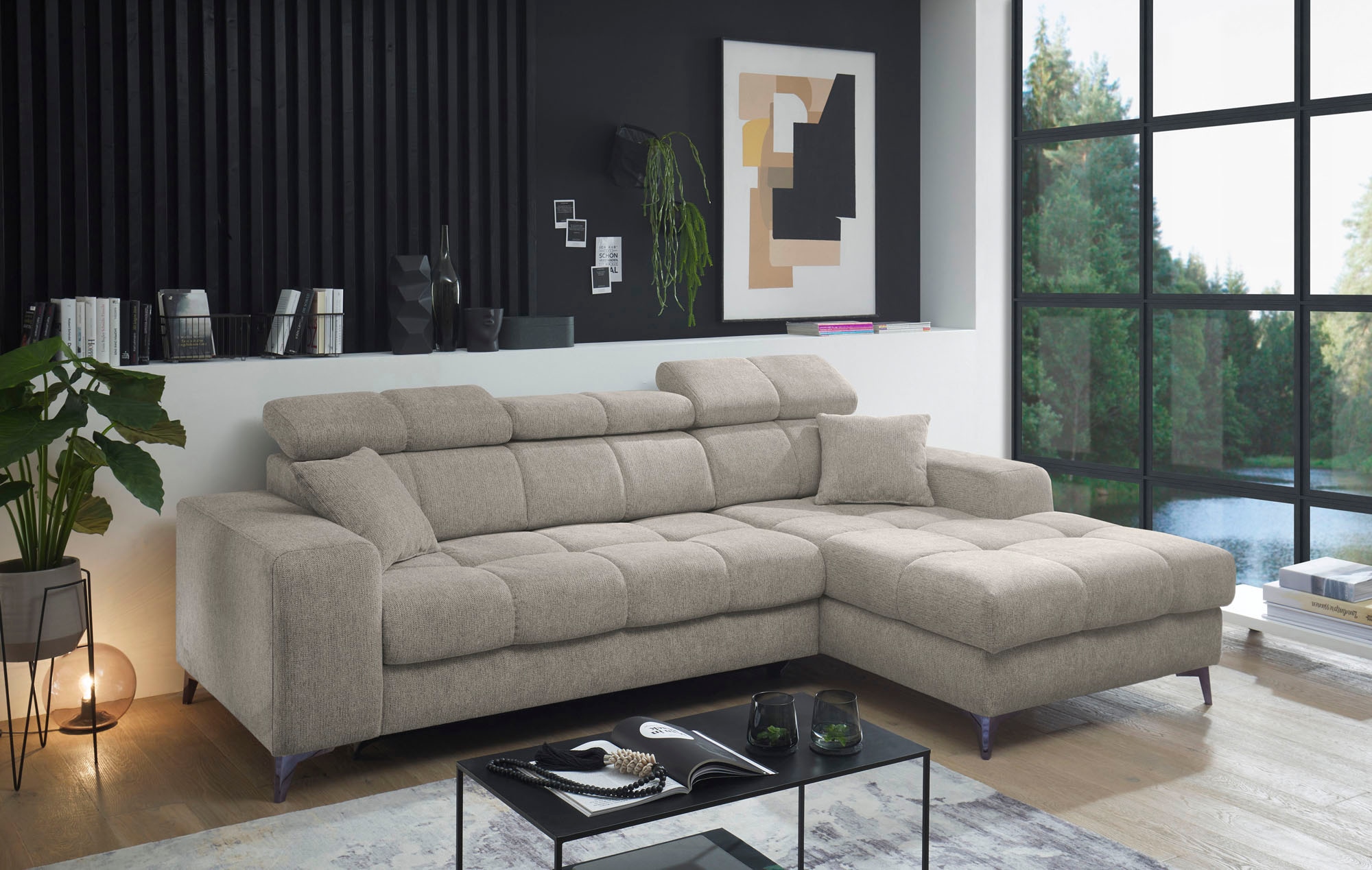 ED EXCITING DESIGN Ecksofa "Sydney L-Form", (2 St.), frei im Raum stellbar, günstig online kaufen