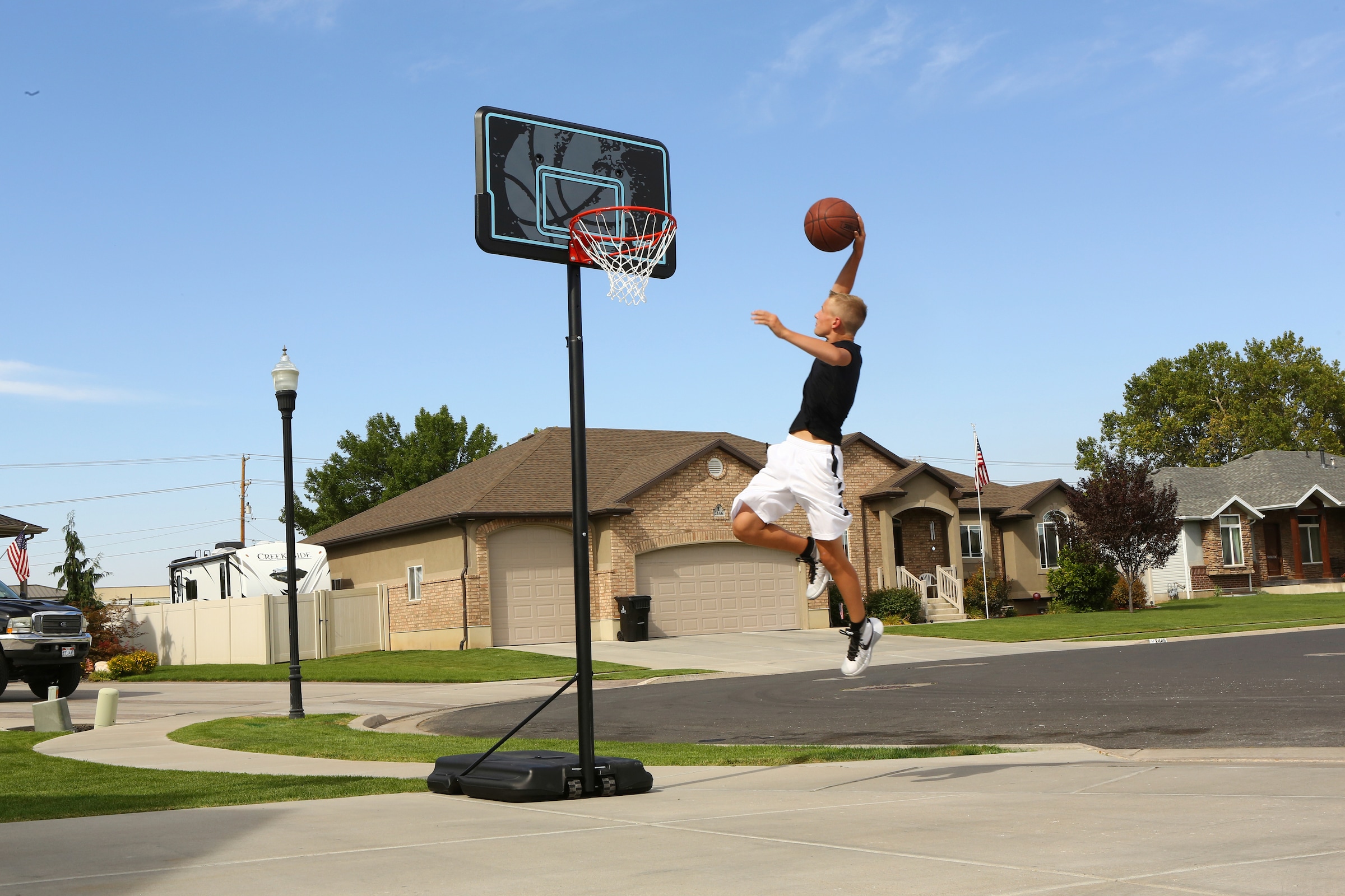 50NRTH Basketballkorb »Texas«, im kaufen höhenverstellbar Online-Shop schwarz/blau