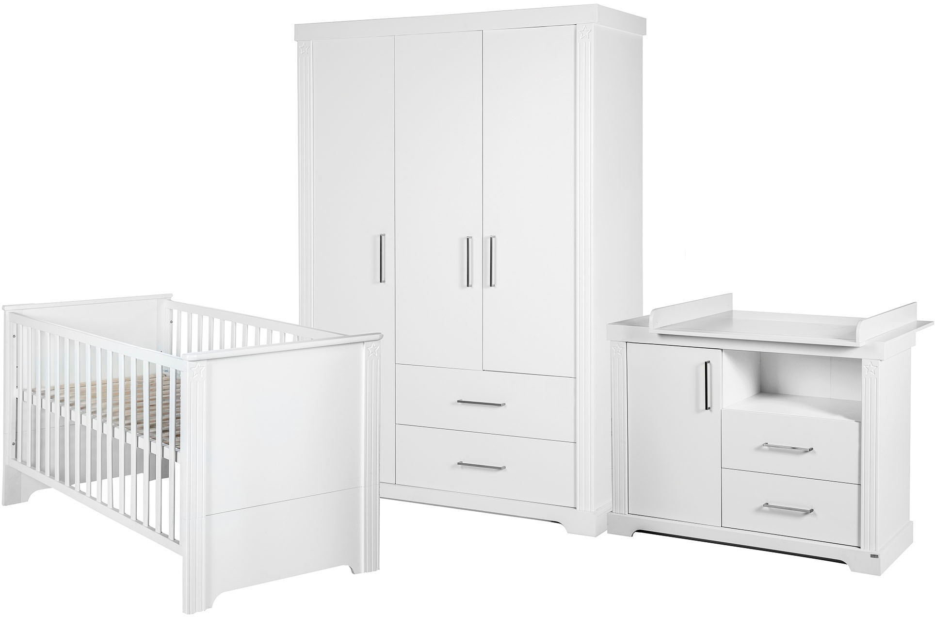 roba® Babyzimmer-Komplettset »Maxi«, (Set, 3 tlg., Kinderbett, Schrank, Wic günstig online kaufen