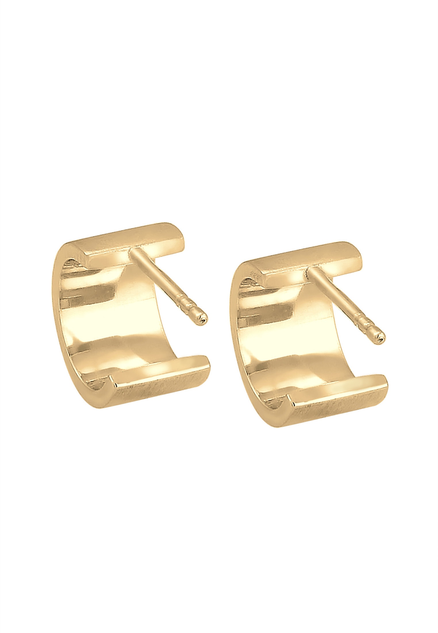 Elli Paar Creolen »Ohrstecker Halbcreolen Matt Modern 925 Sterling Silver«