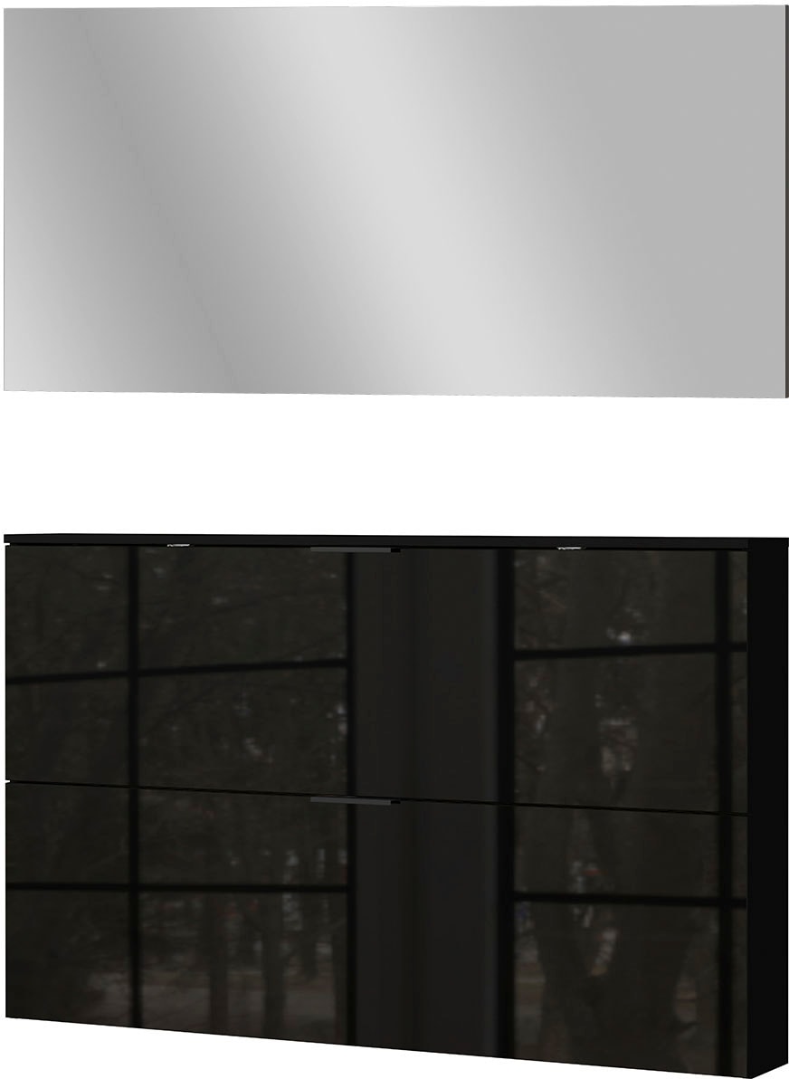 GERMANIA Garderoben-Set »Valega« 2 Stk. tlg. Schwarz Platzsparende Unterbringung der Schuhe durch Metallschuhkörbe, Platz für bis zu 12 Paar Schuhe