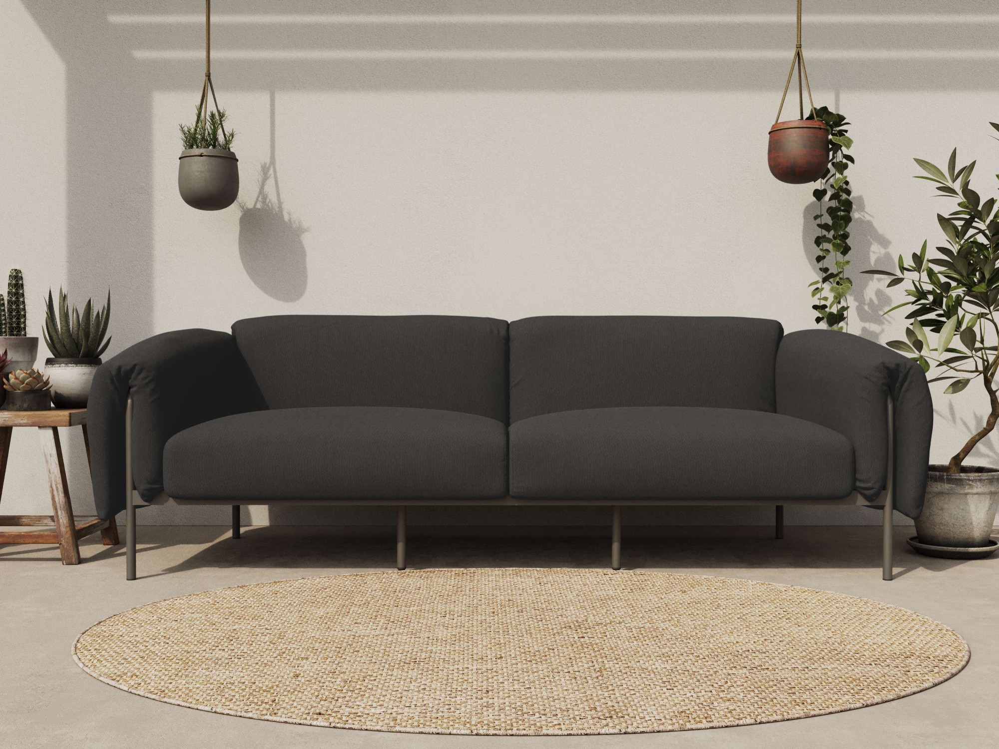 andas 3-Sitzer »Lumi«, Outdoor Gartensofa, wetterfeste Materialien, Breite 228 cm