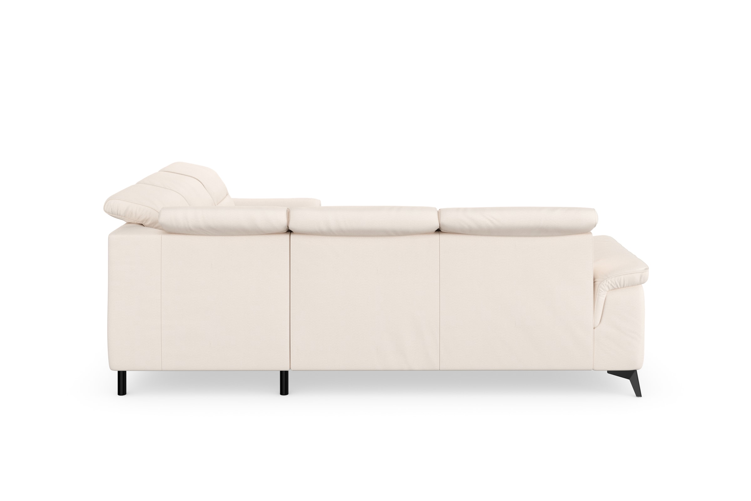 sit&more Ecksofa »Sinatra L-Form« optinal mit Kopfteilverstellung und Armteilfunktion, Metallfüße