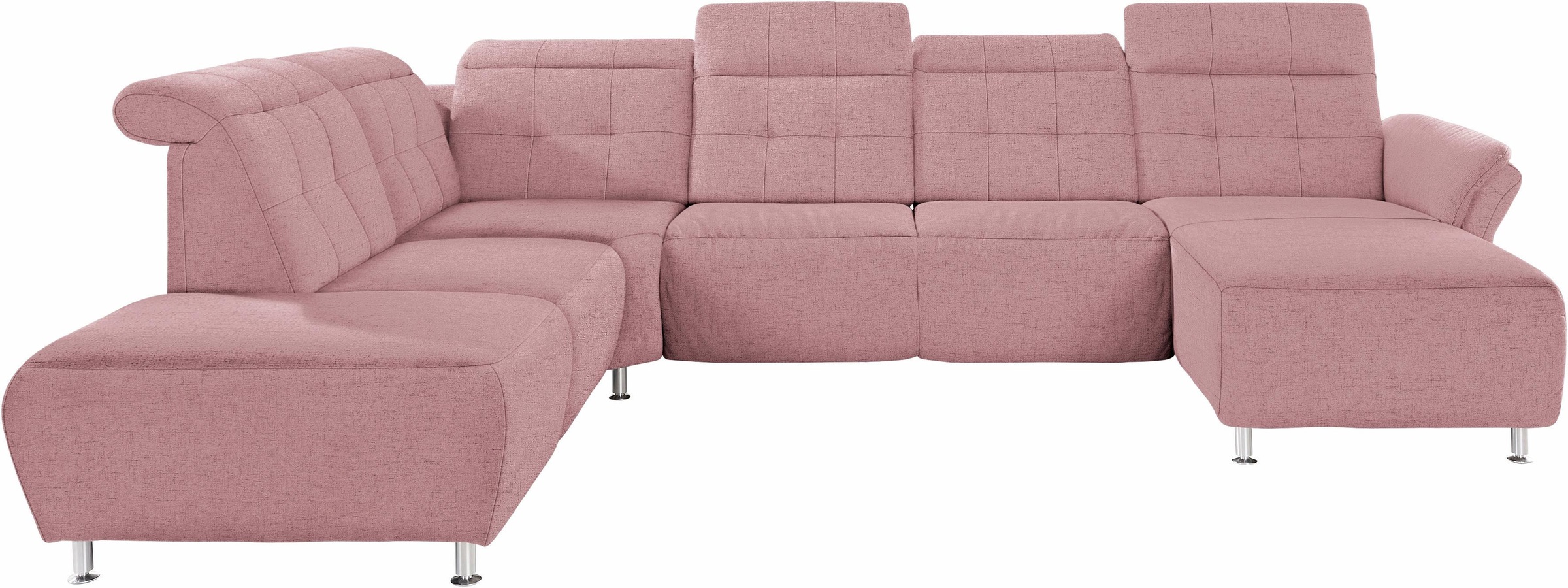 PLACES OF STYLE Wohnlandschaft »Manhattan U-Form« 2 Sitze mit elektrischer Relaxfunktion, verstellbare Armlehnen