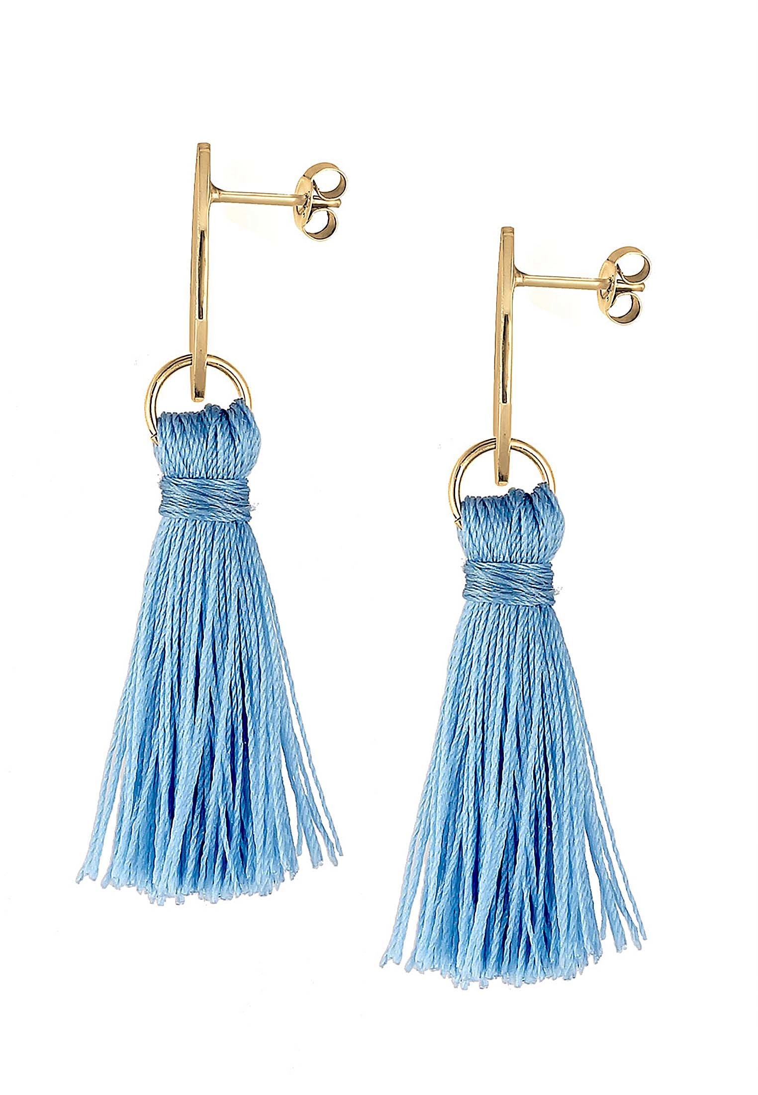 Elli Paar Ohrstecker »Hänger Kreis Boho Tassel Trend Matt 925 Silber«