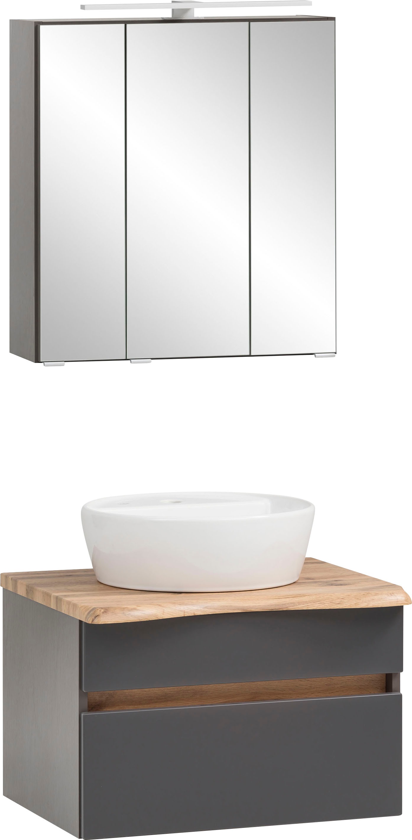 welltime Badmöbel-Set »Lienz« Spiegelschrank und Waschtisch, 2 Stk. tlg. günstig online kaufen