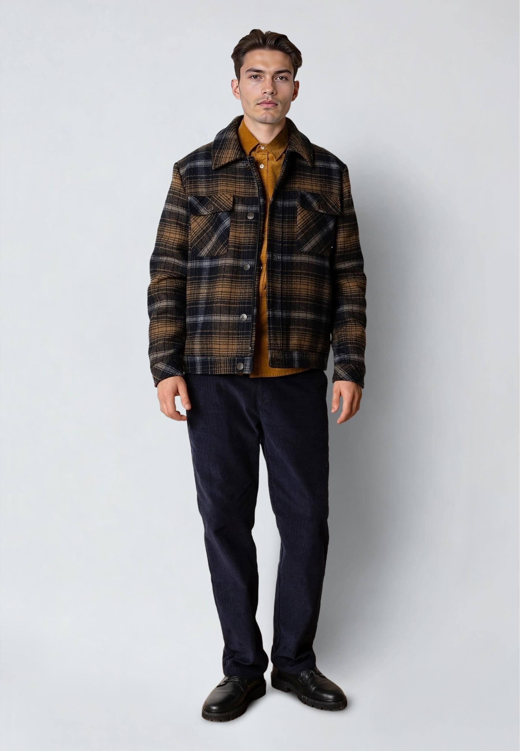 Clean Cut Copenhagen Allwetterjacke »Clean Cut Copenhagen Luke Check Wool Jacket« 1 Stk. tlg. ohne Kapuze