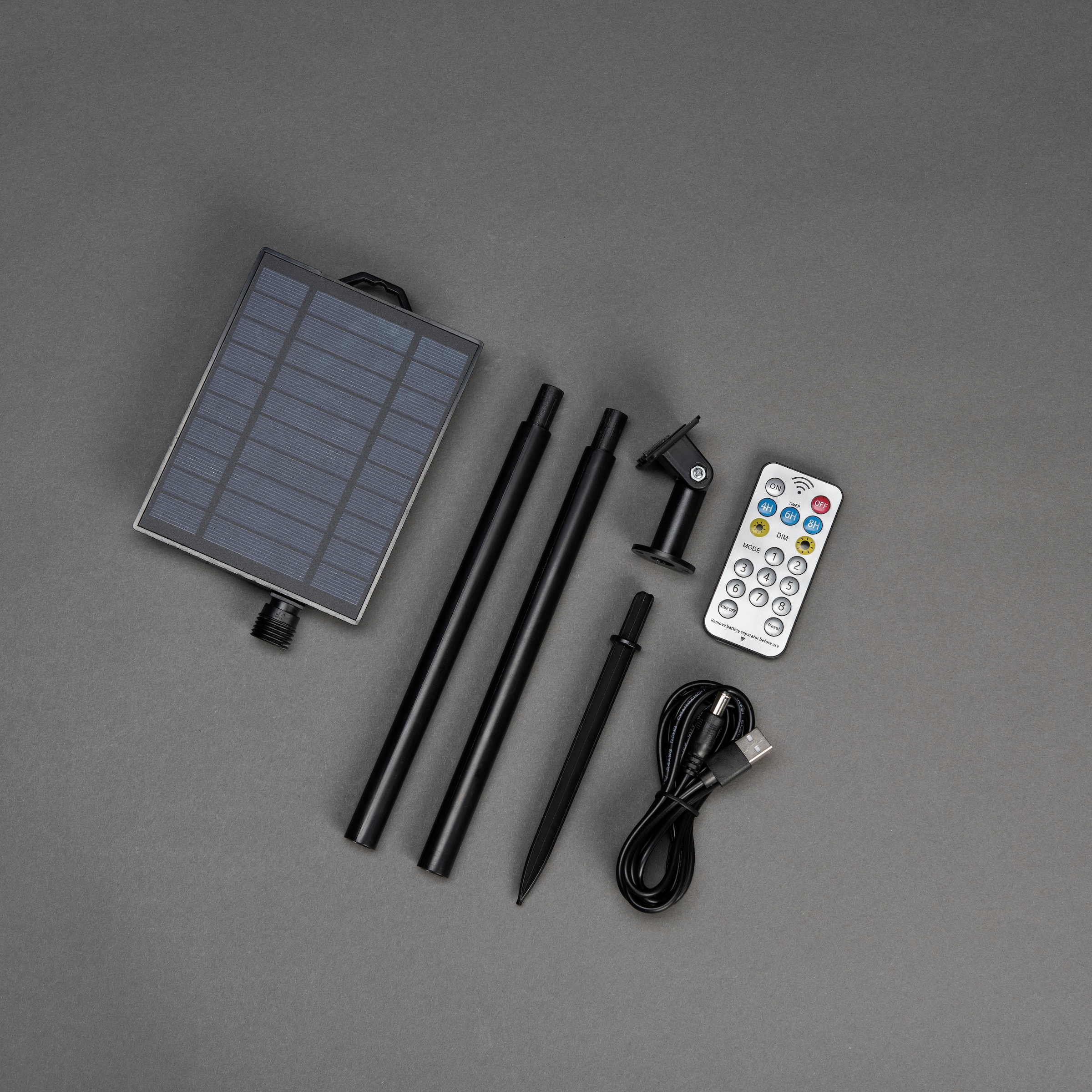 KONSTSMIDE LED-Lichterkette Solarbox 10 Dioden, aufladbar 8 Dimmbar, kaufen auf »LED Solar Timer«, USB über Raten St.-flammig, Fernbedienbar 10 bernsteinfarbene Biergartenkette, Lichtfunktionen