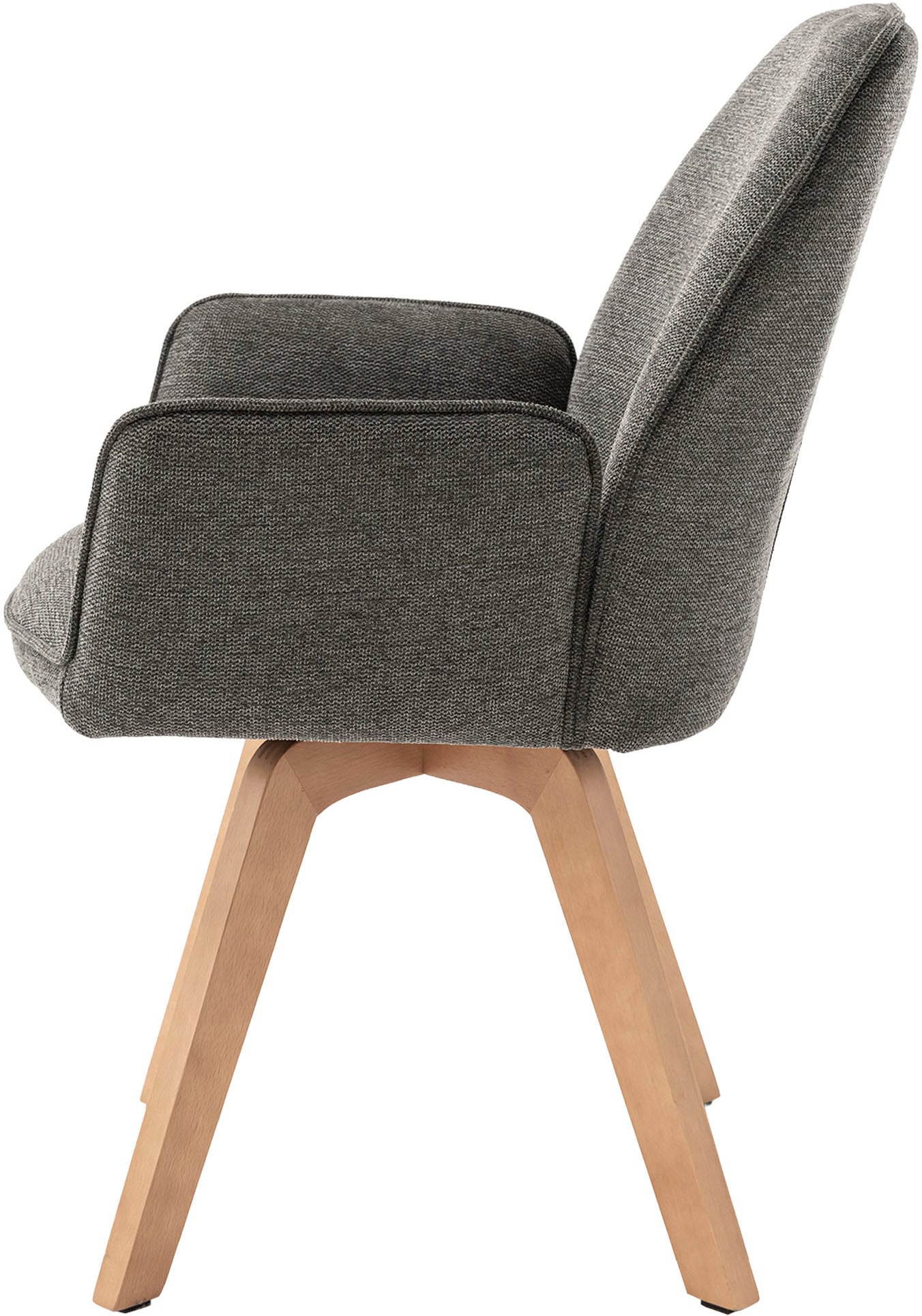 byLIVING Esszimmerstuhl »Tony« (Set) 2 Stk.mit Massivholzgestell eichefarbig, 360 Grad drehbar, hoher Sitzkomfort