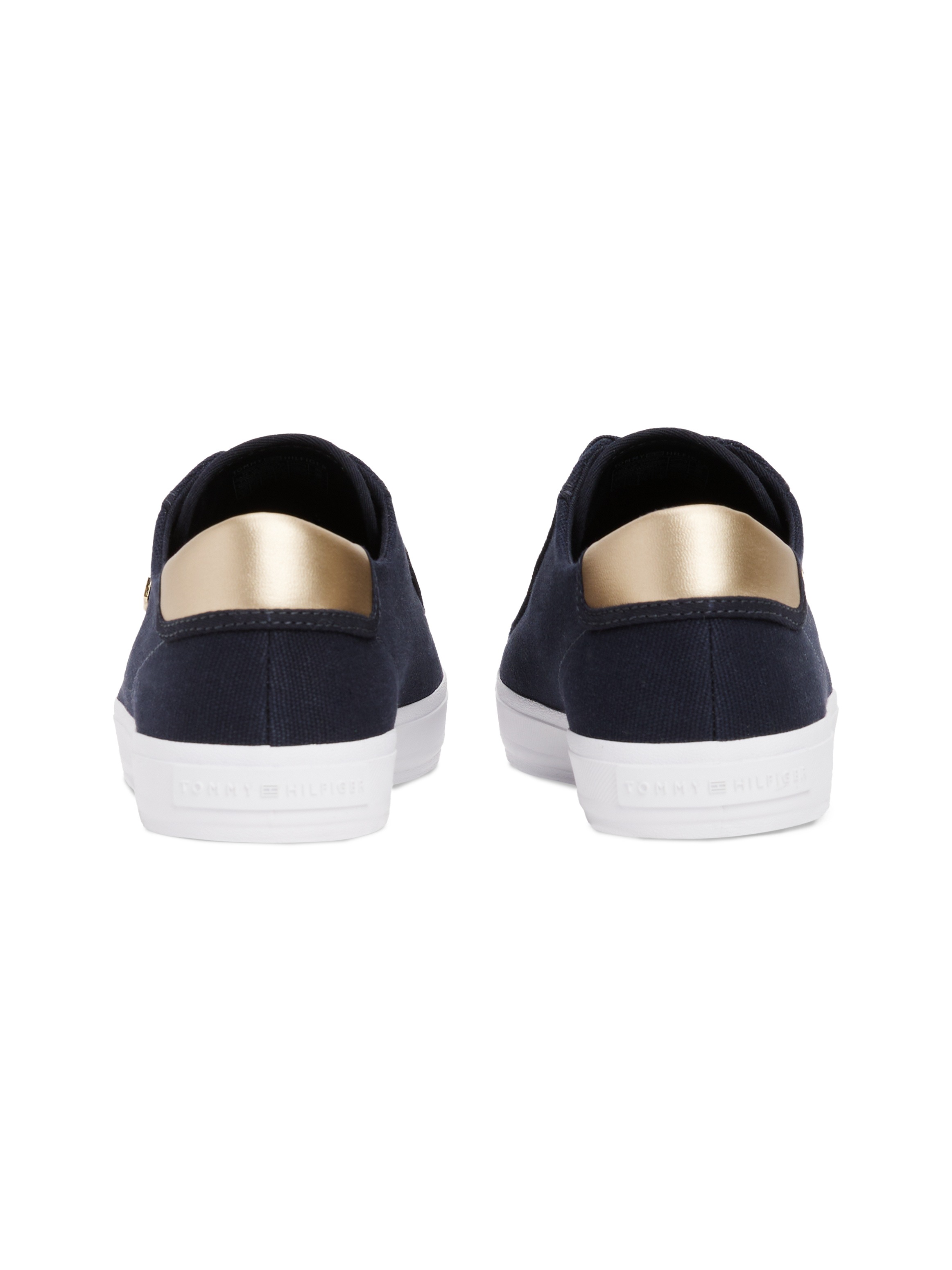 Tommy Hilfiger Plateausneaker »VULC CANVAS LACE UP SNEAKER«, Freizeitschuh, Halbschuh, Schnürschuh, in schmaler Form