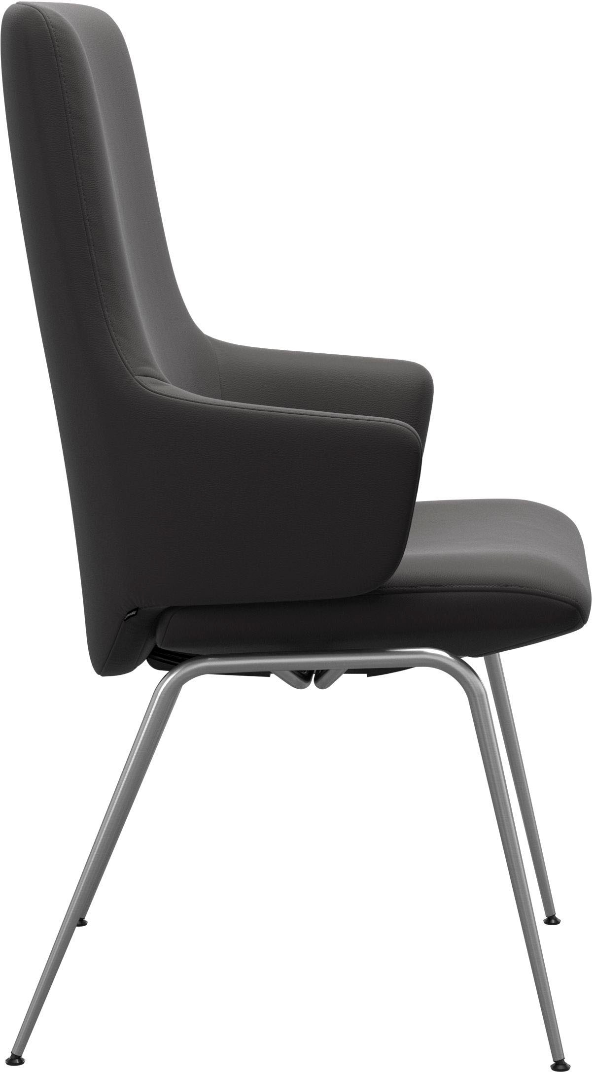 Stressless® Polsterstuhl »Laurel«, Leder PALOMA, High Back mit Armlehne, Größe L, mit Beinen aus Stahl in Schwarz matt