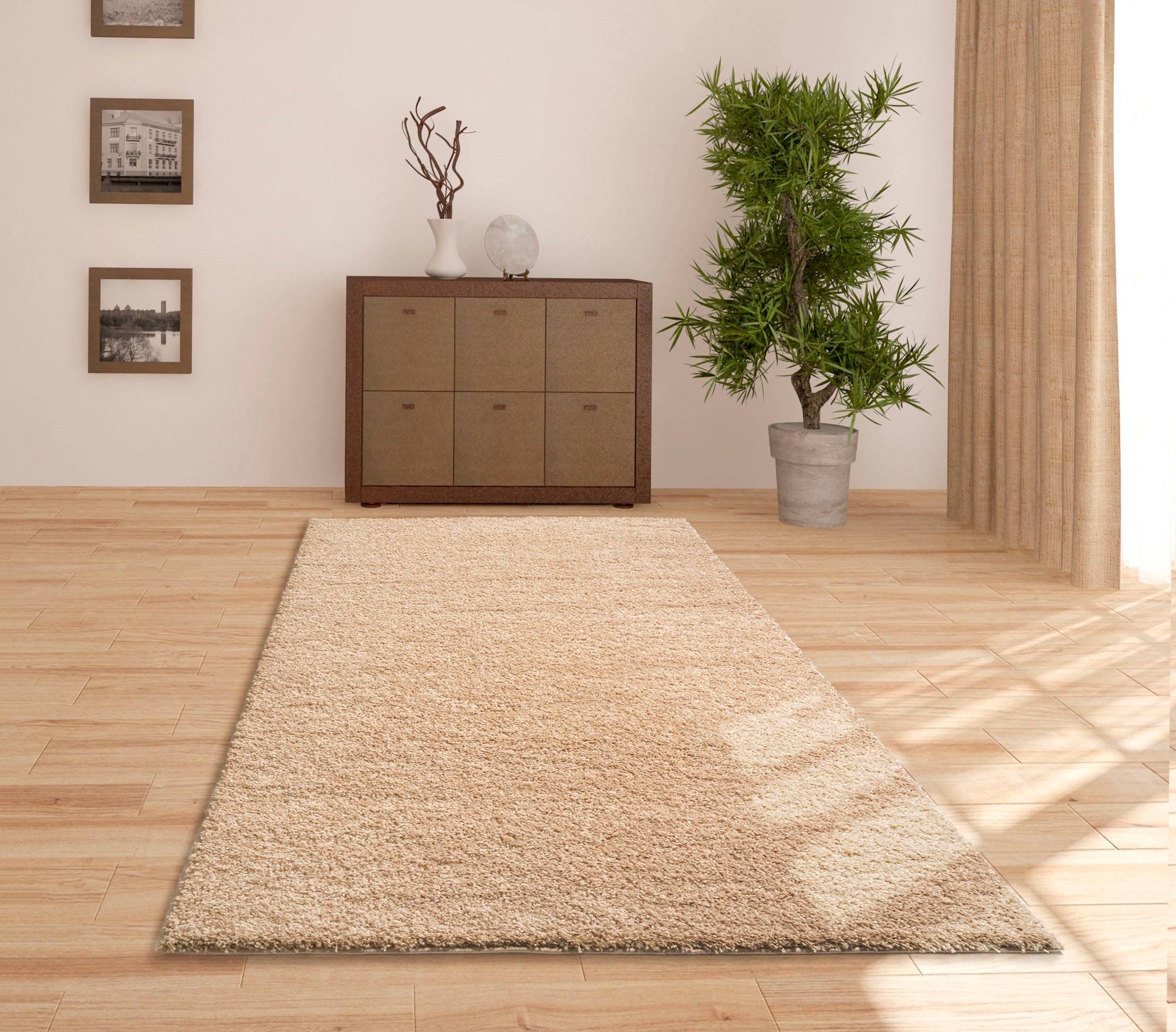 6. Bild von Home affaire Hochflor-Teppich »Viva«, rechteckig, Uni Farben, einfarbig, besonders weich und kuschelig