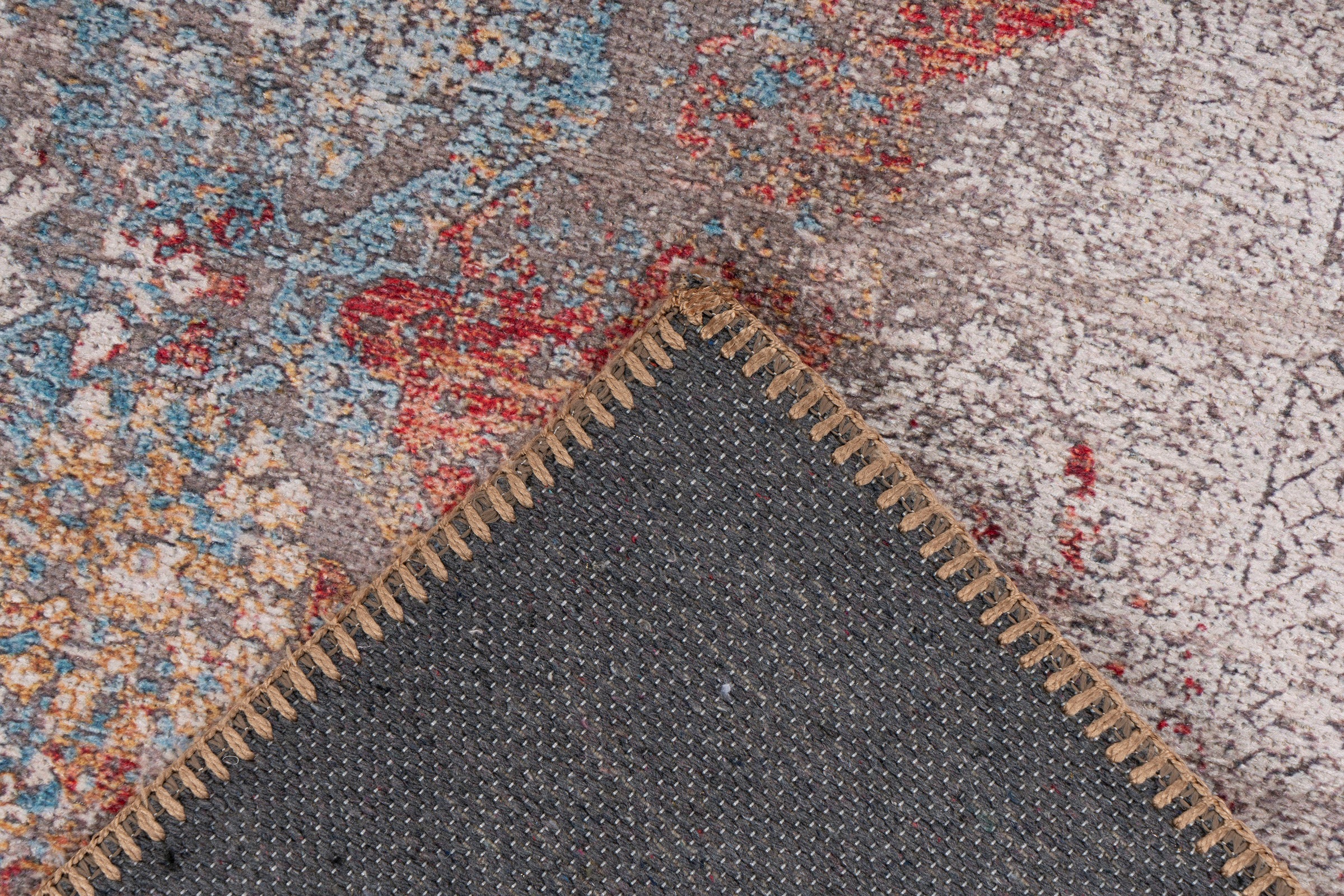 me gusta Teppich »Faye 125«, rechteckig, 6 mm Höhe, Flachgewebe, gedrucktes Motiv, Wohnzimmer, Esszimmer