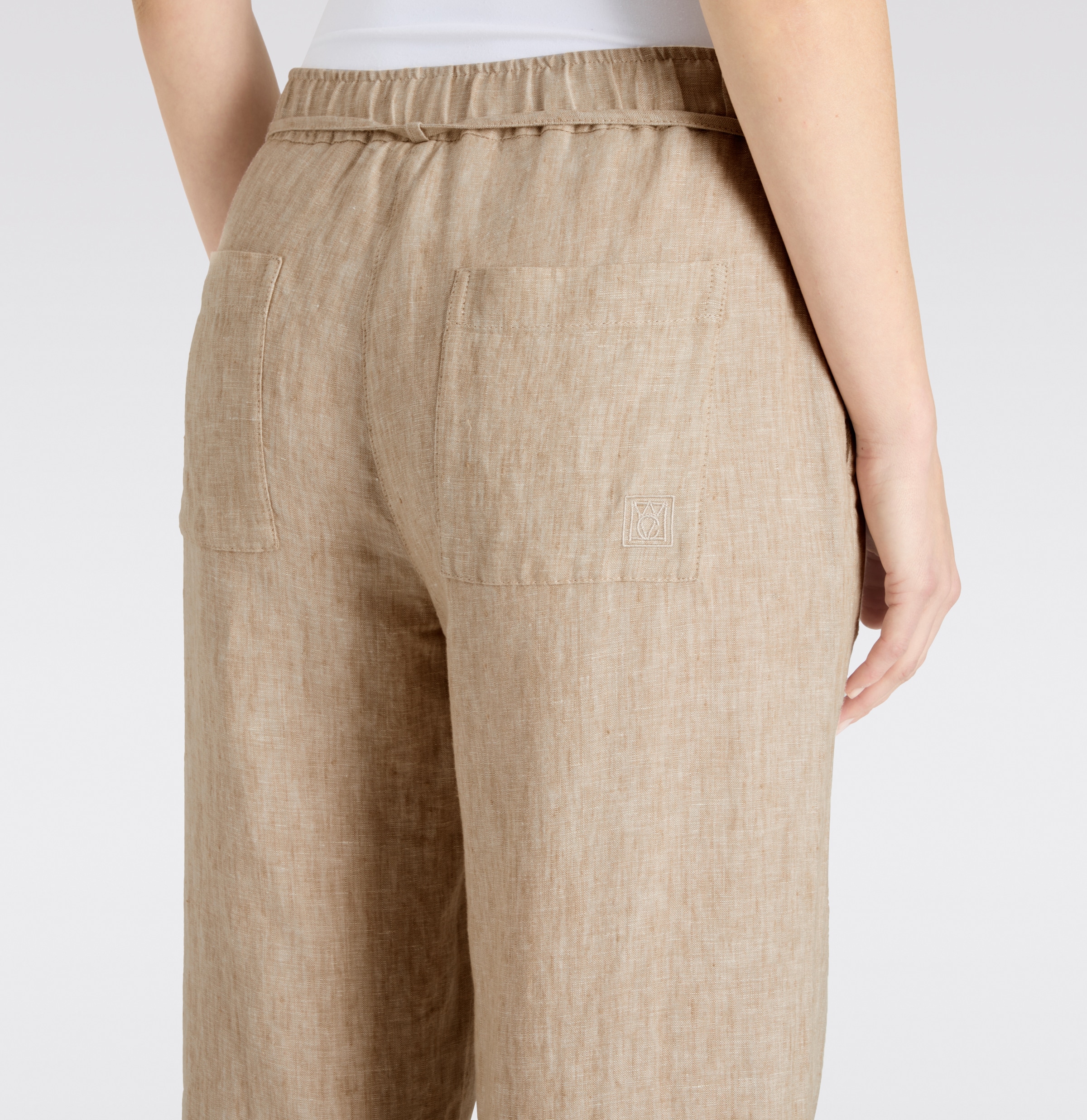 MAC Leinenhose »CHIARA BELT«  Sommerhose Wide Fit, mit geradem, weitem Bein