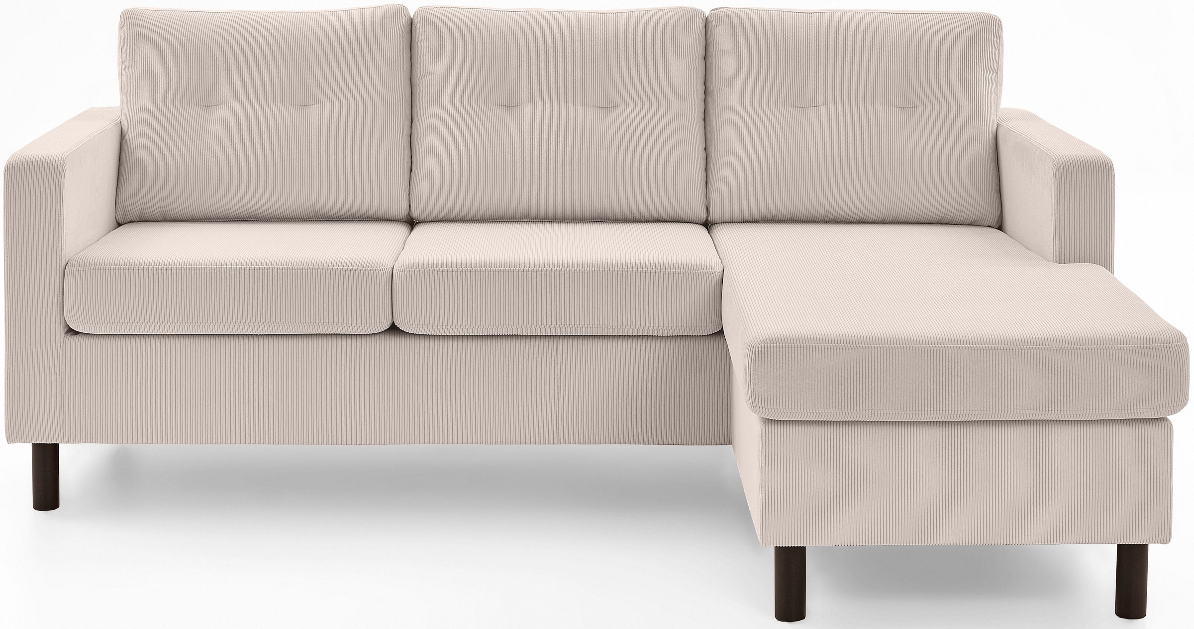 ATLANTIC home collection Ecksofa »Tea L-Form«, Ecksofa, frei im Raum stellbar und Recamiere beidseitig montierbar